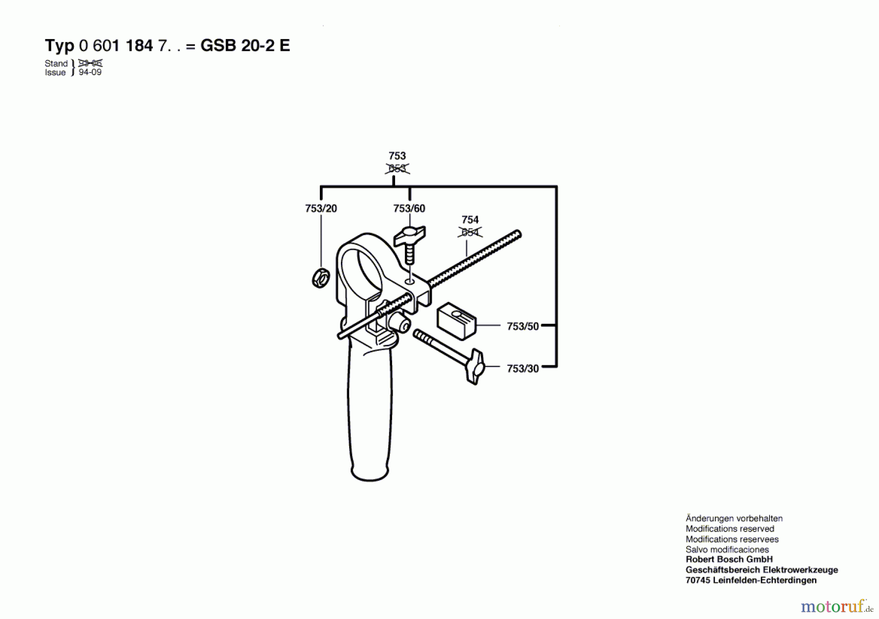  Bosch Werkzeug Schlagbohrmaschine GSB 20-2 E Seite 2