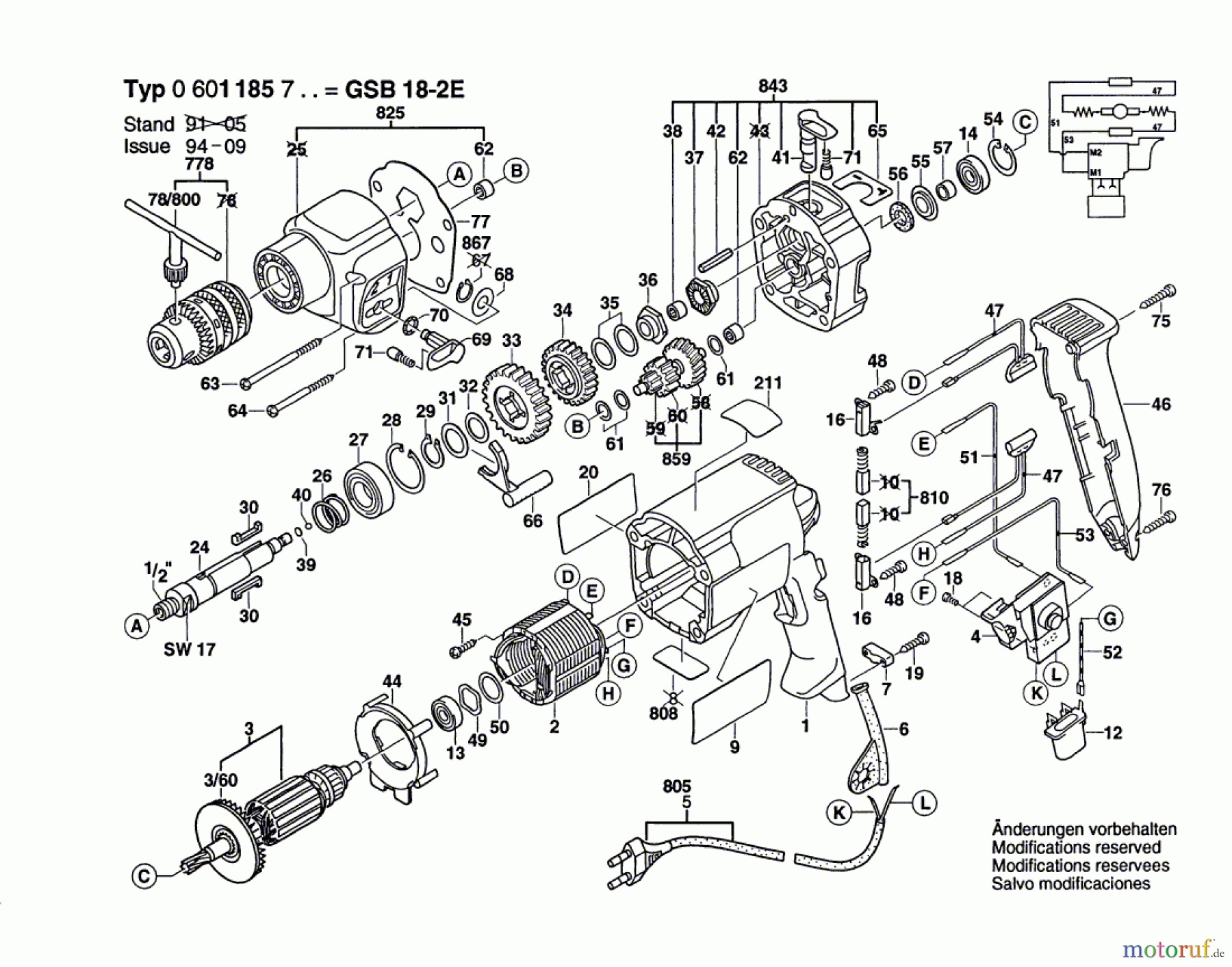  Bosch Werkzeug Schlagbohrmaschine GSB 18-2 E Seite 1