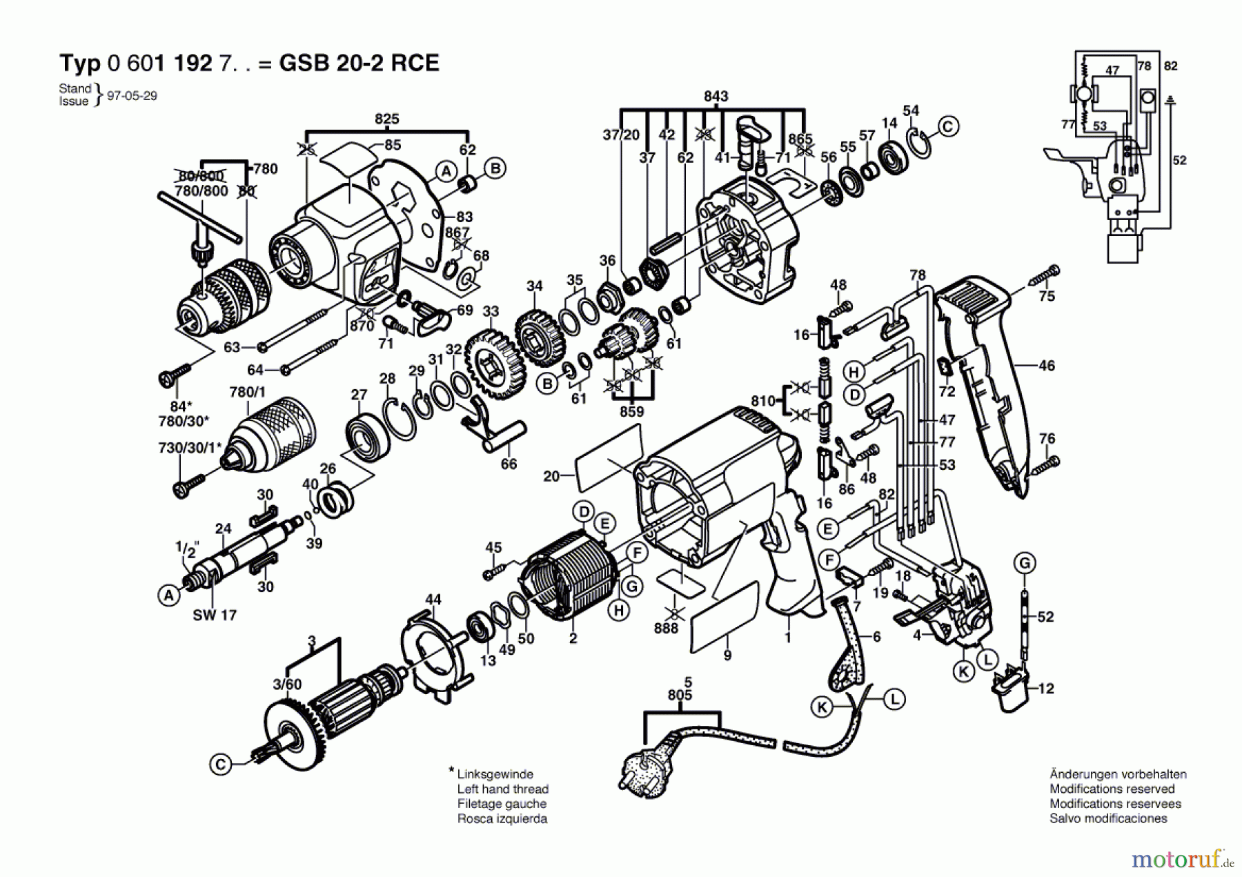  Bosch Werkzeug Schlagbohrmaschine GSB 20-2 RCE Seite 1