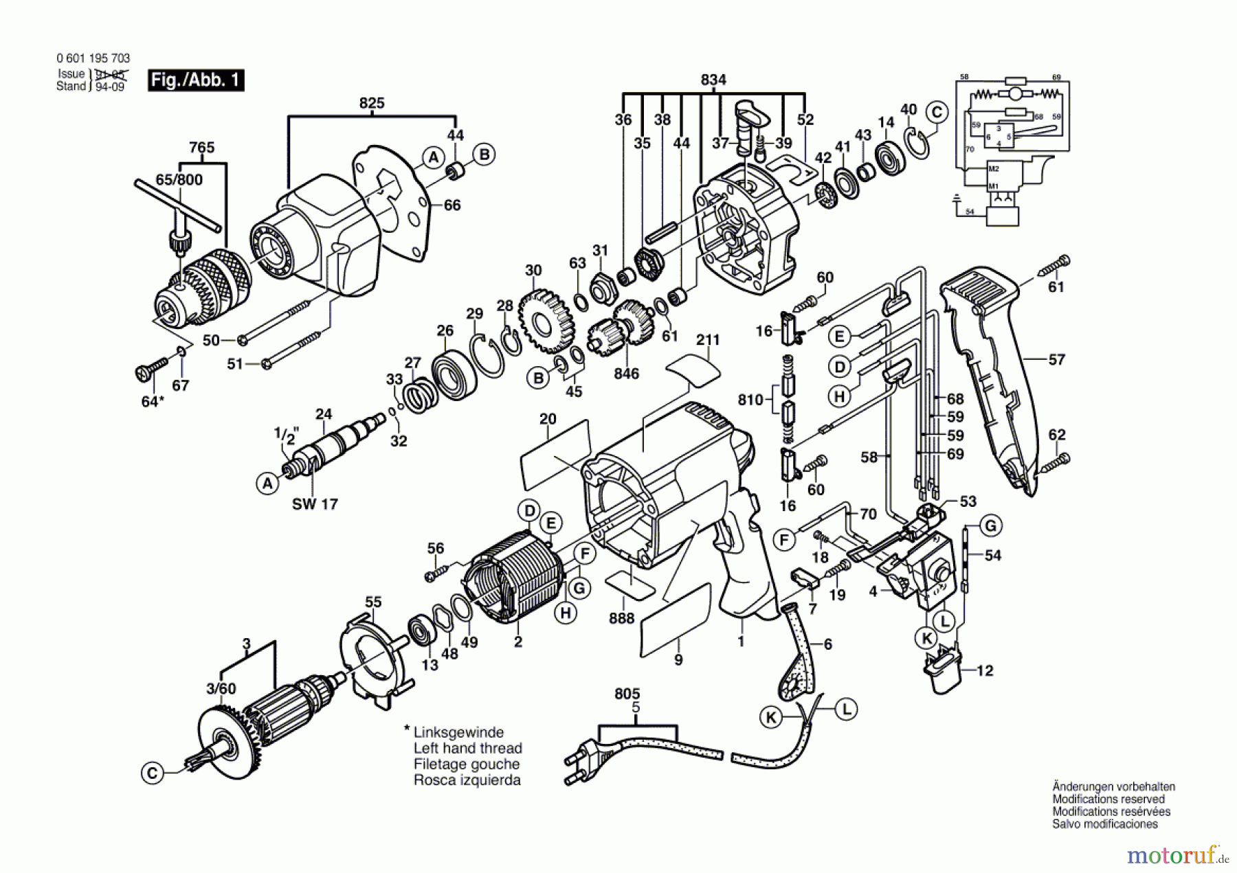  Bosch Werkzeug Schlagbohrmaschine GSB 18 RE Seite 1