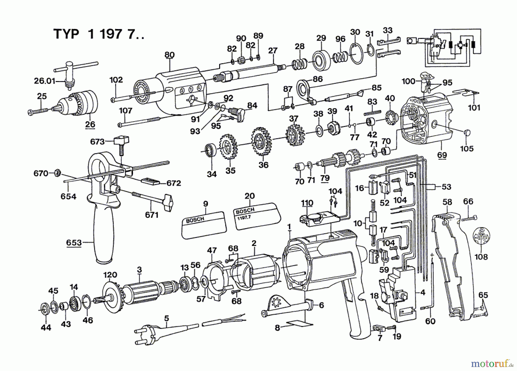  Bosch Werkzeug Schlagbohrmaschine ---- Seite 1