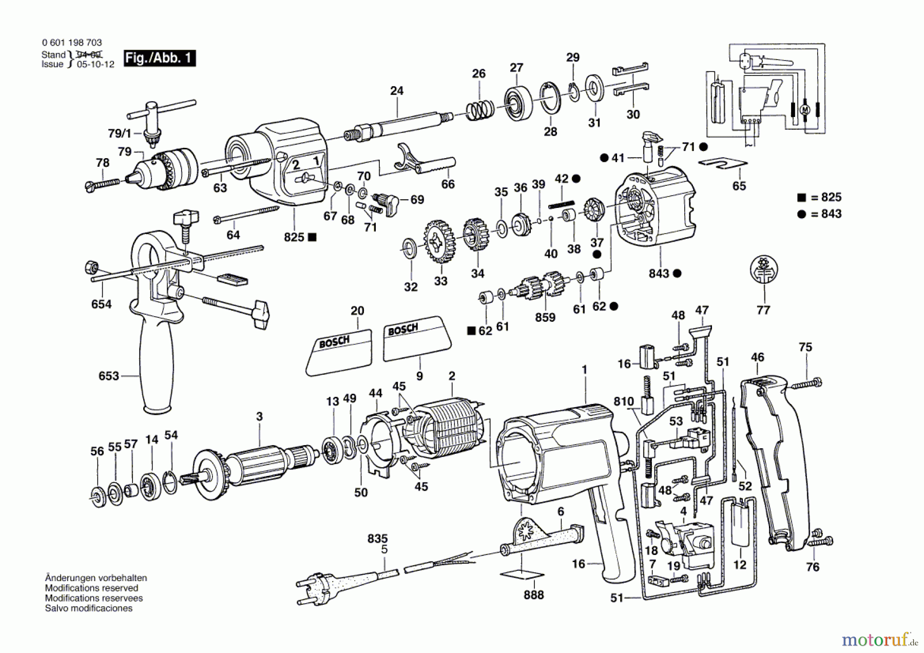 Bosch Werkzeug Schlagbohrmaschine GSB 20-2 RE Seite 1