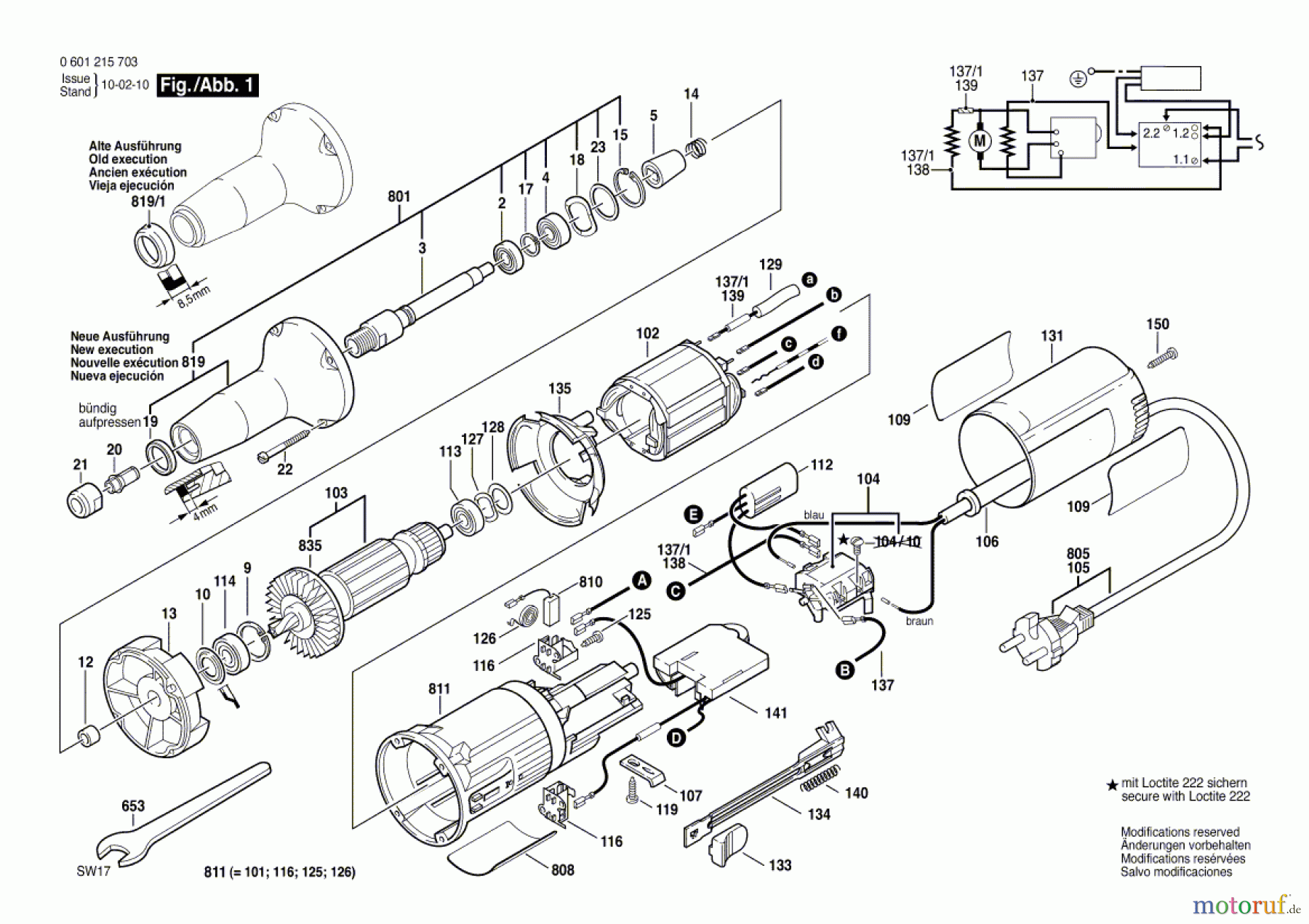  Bosch Werkzeug Geradschleifer GGS 27 LC Seite 1
