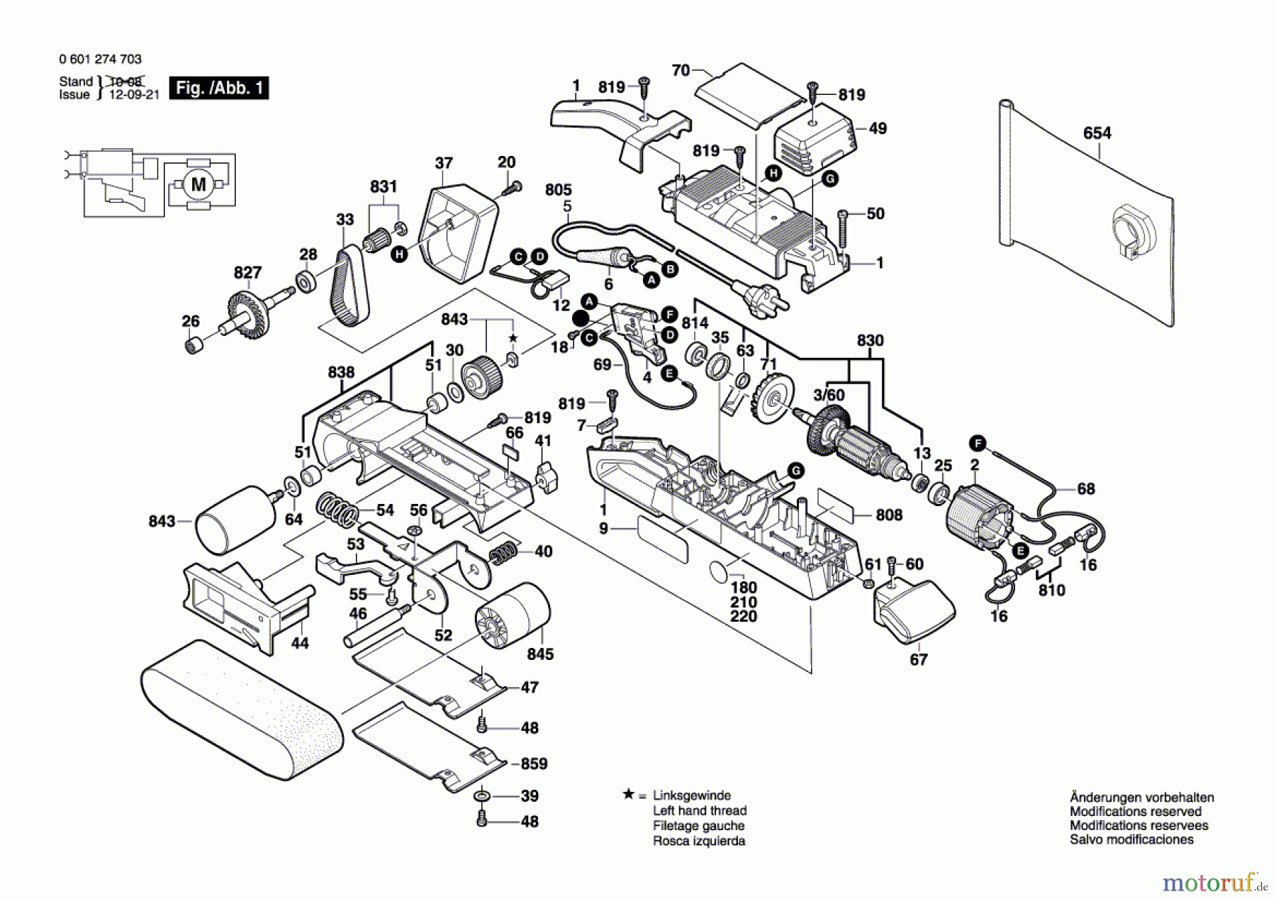  Bosch Werkzeug Bandschleifer BTI-BS 75 AE Seite 1