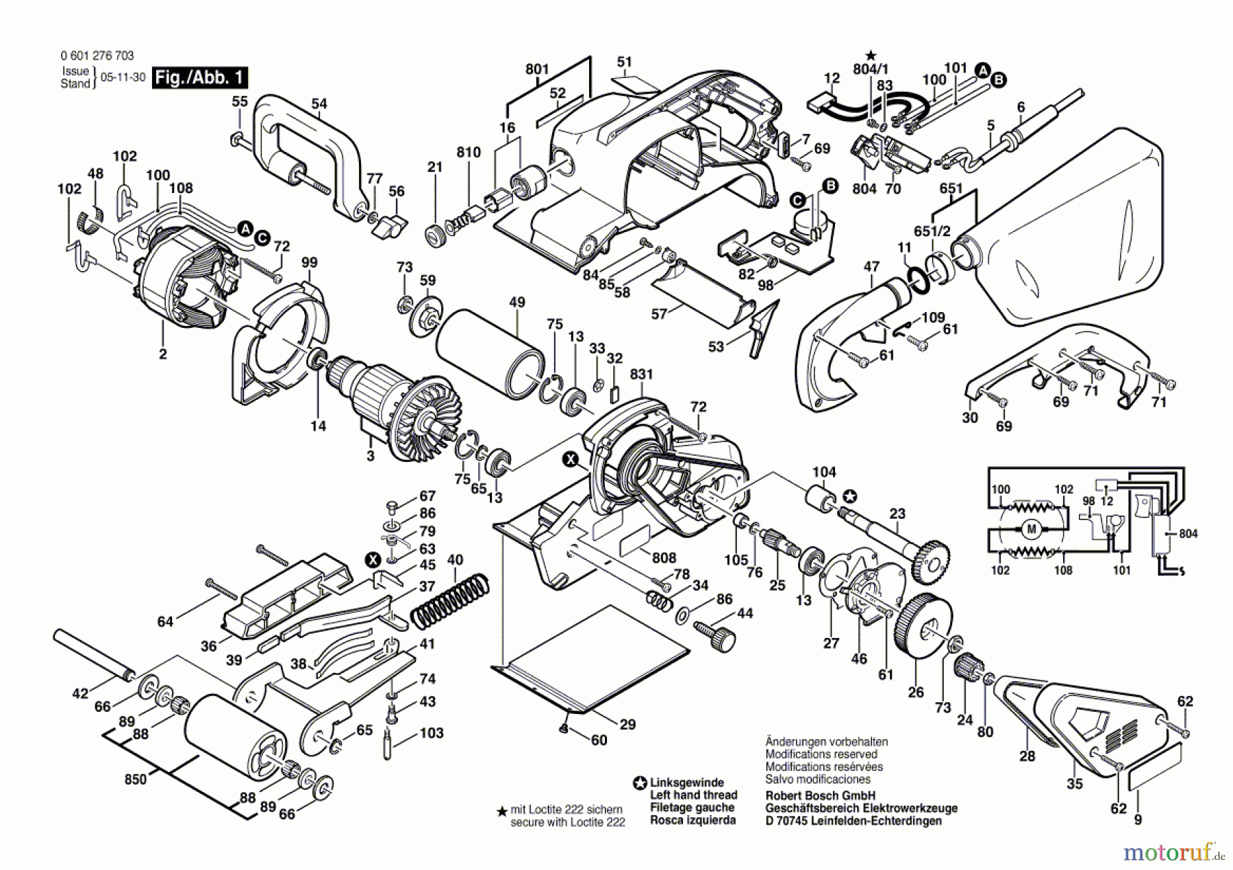  Bosch Werkzeug Bandschleifer BS 100 AE Seite 1