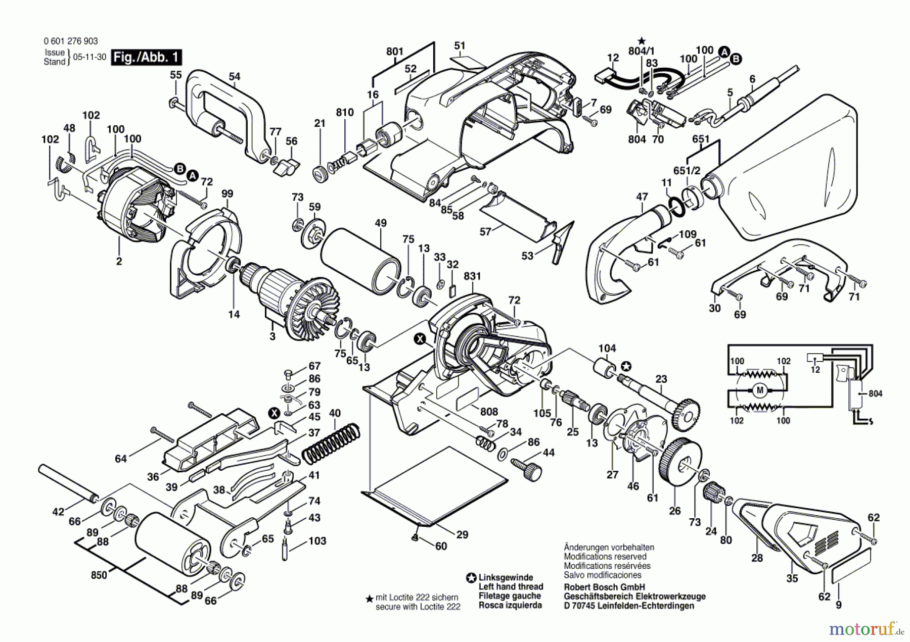  Bosch Werkzeug Bandschleifer GBS 100 A Seite 1