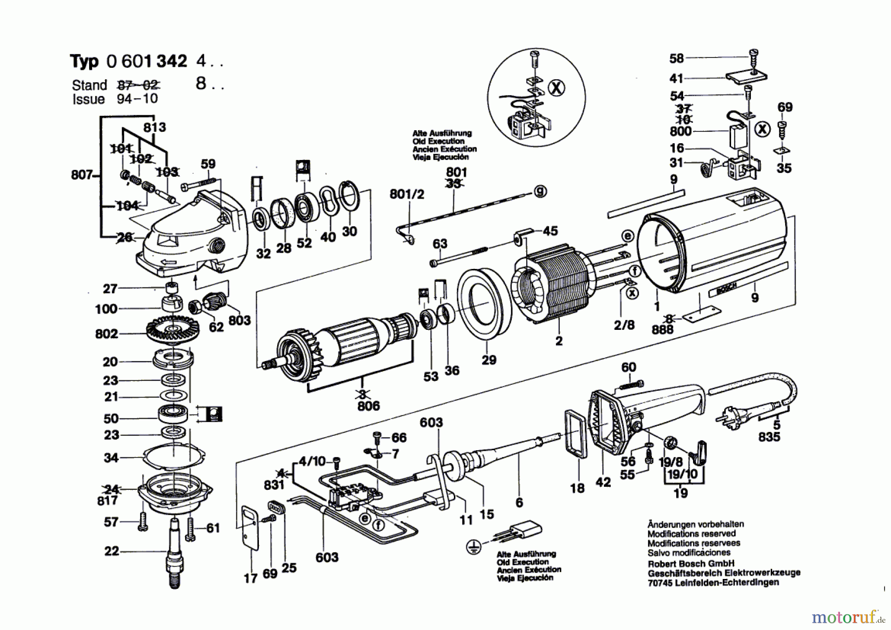  Bosch Werkzeug Winkelschleifer ---- Seite 1