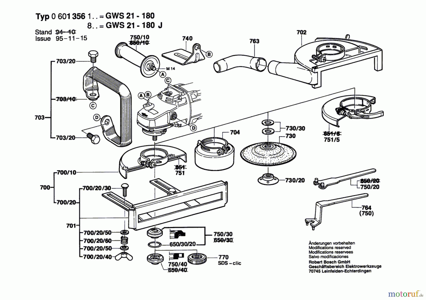  Bosch Werkzeug Winkelschleifer GWS 21-180 Seite 2