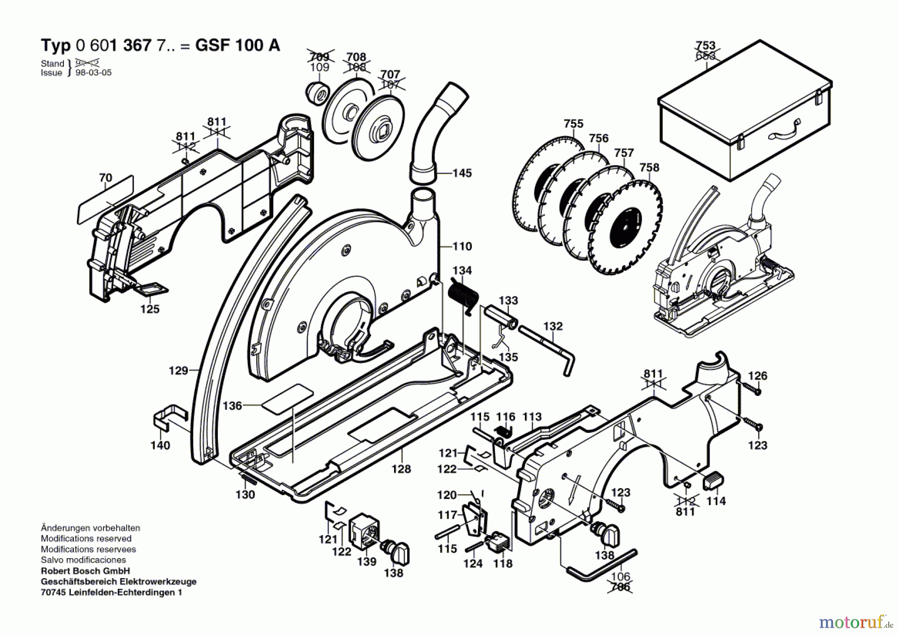  Bosch Werkzeug Schlitzfräse GSF 100 A Seite 2