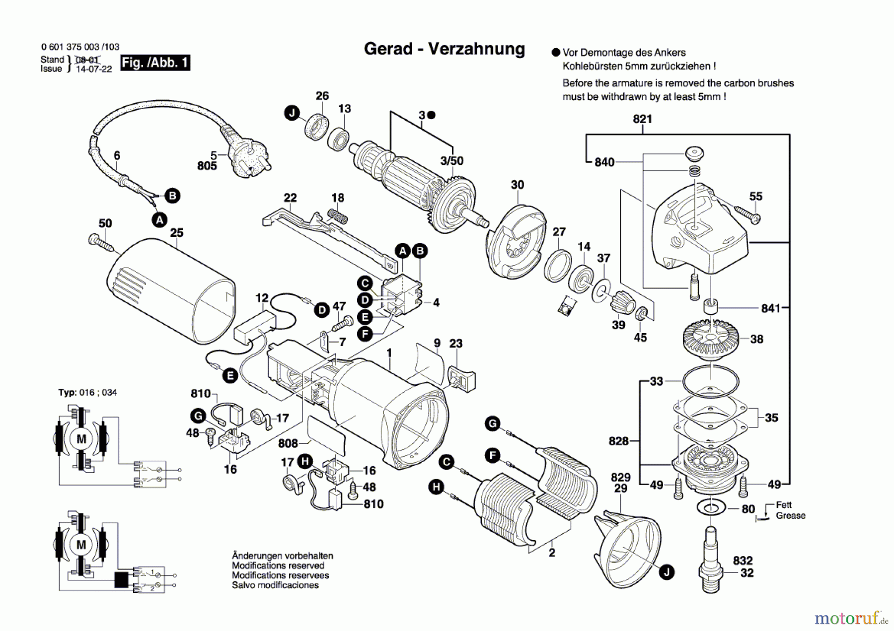 Bosch Werkzeug Winkelschleifer GWS 6-115 Seite 1