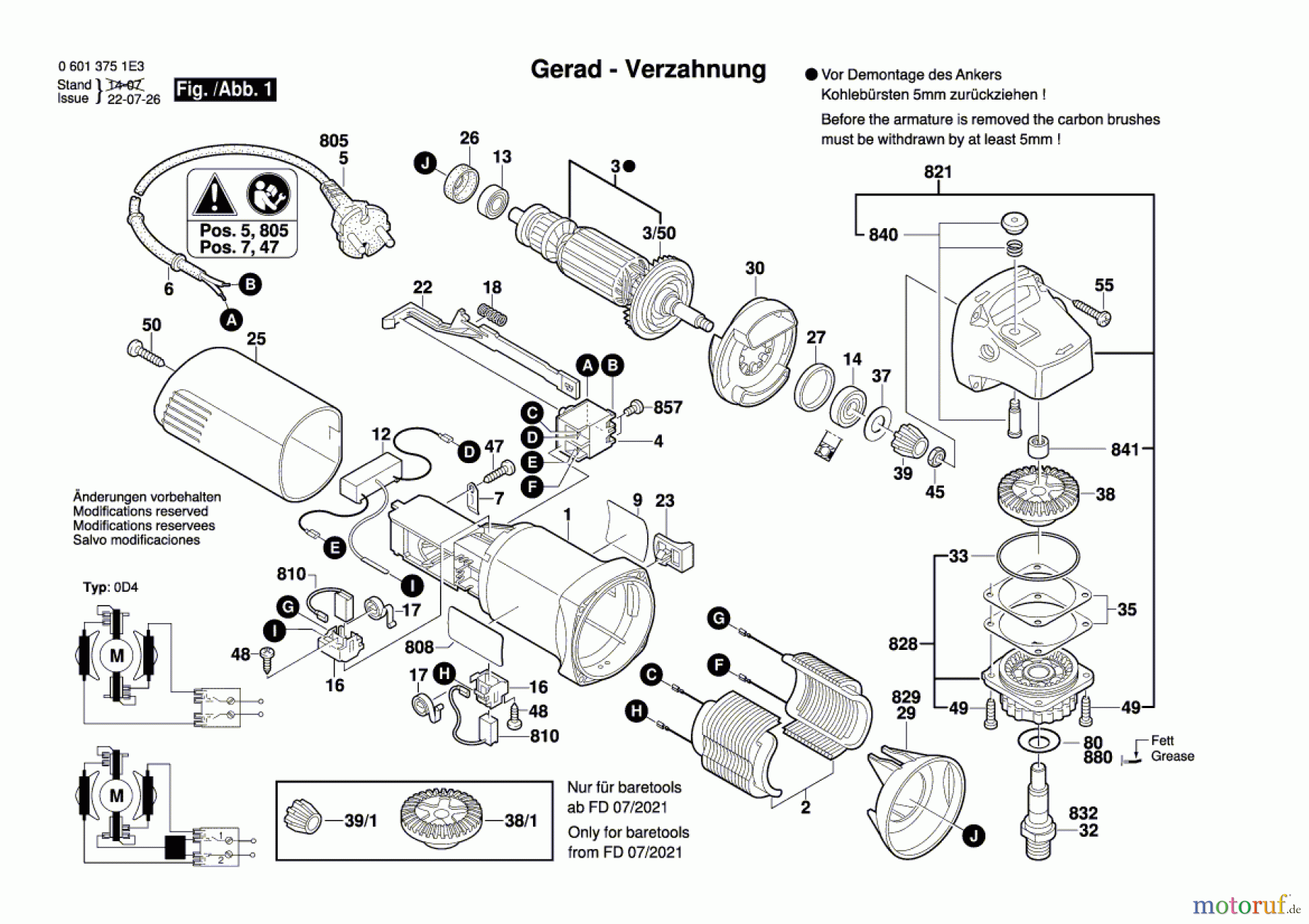  Bosch Werkzeug Winkelschleifer GWS 6-125 Seite 1