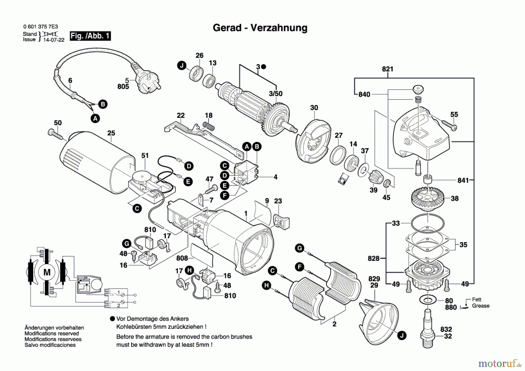  Bosch Werkzeug Winkelschleifer GWS 6-100 E Seite 1