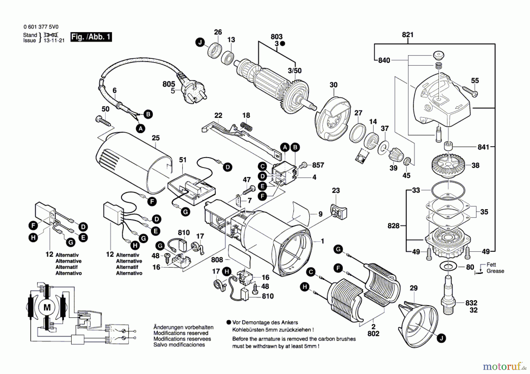  Bosch Werkzeug Winkelschleifer GWS 850 CE Seite 1