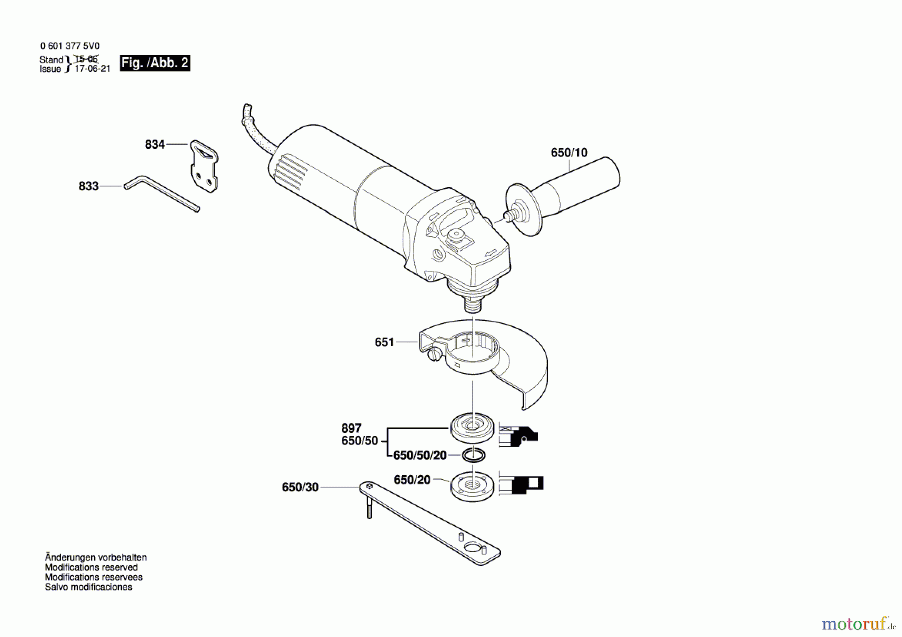  Bosch Werkzeug Winkelschleifer GWS 850 CE Seite 2