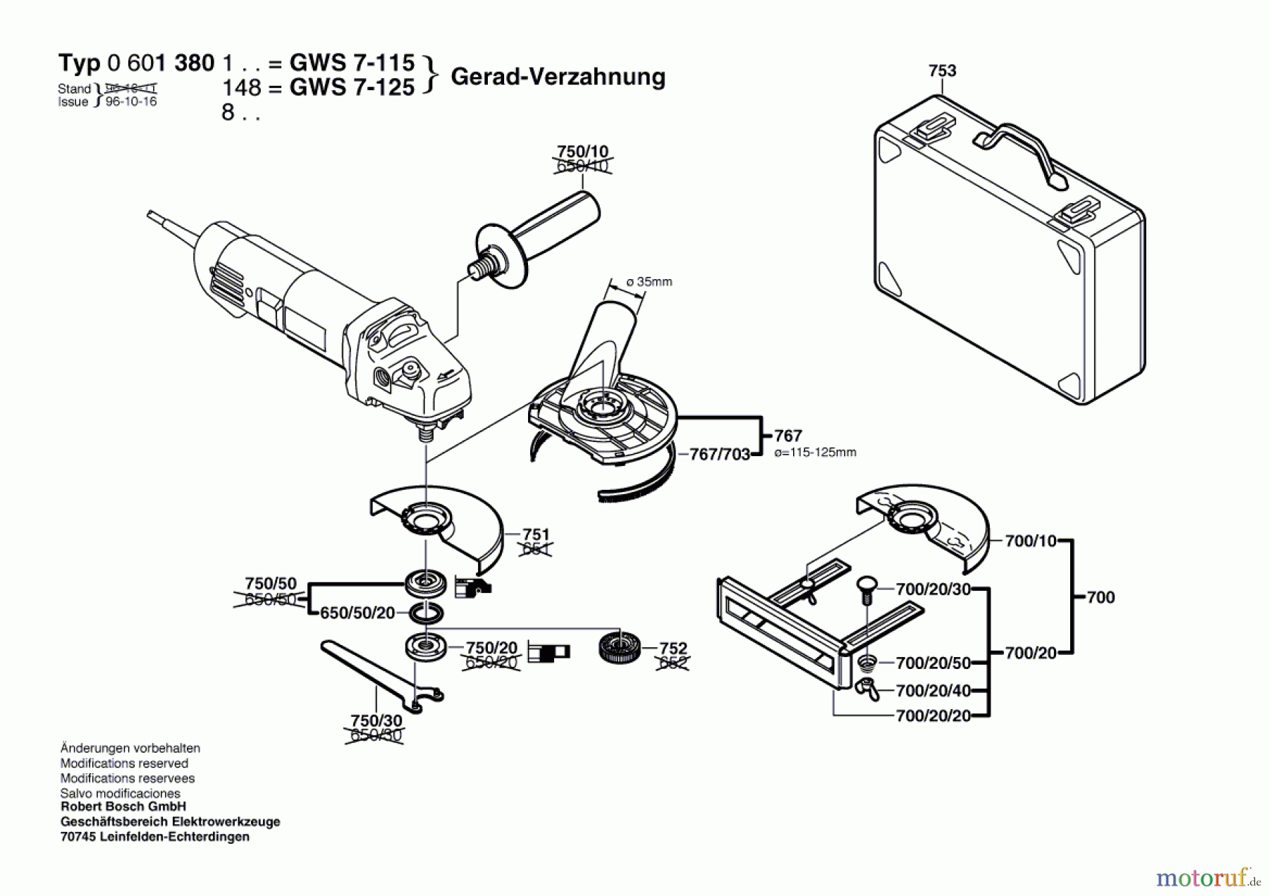  Bosch Werkzeug Winkelschleifer GWS 7-115 Seite 2