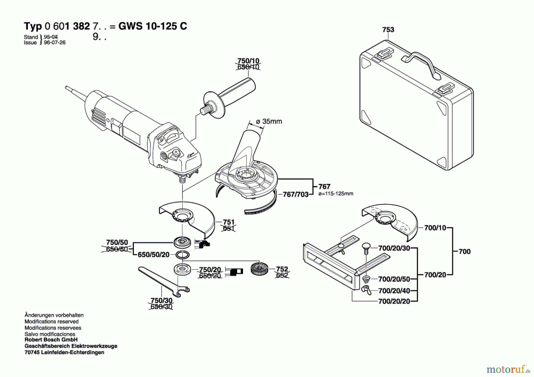  Bosch Werkzeug Winkelschleifer GWS 10-125 C Seite 2