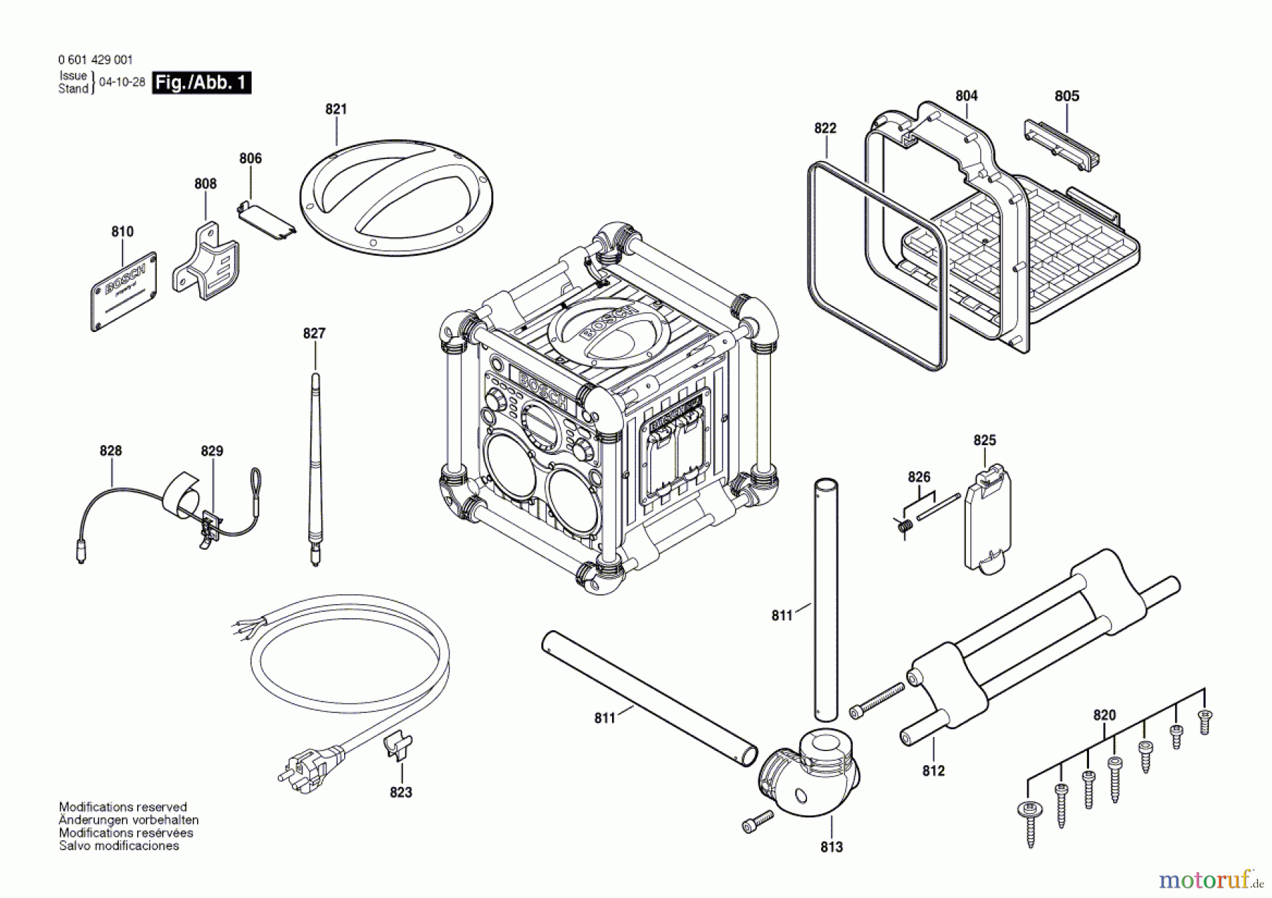  Bosch Werkzeug Radiobox GML 24 V Seite 1