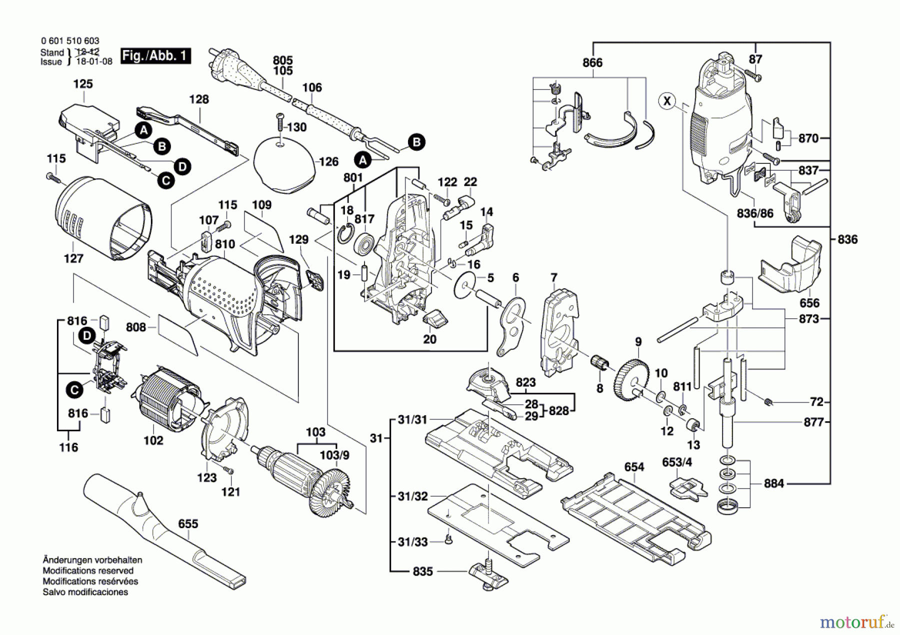  Bosch Werkzeug Pendelstichsäge GST 120 E Seite 1