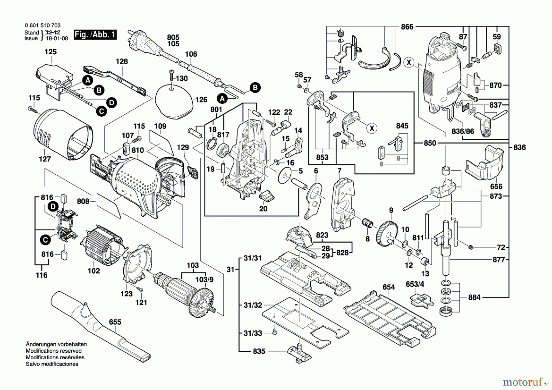  Bosch Werkzeug Pendelstichsäge GST 135 CE Seite 1