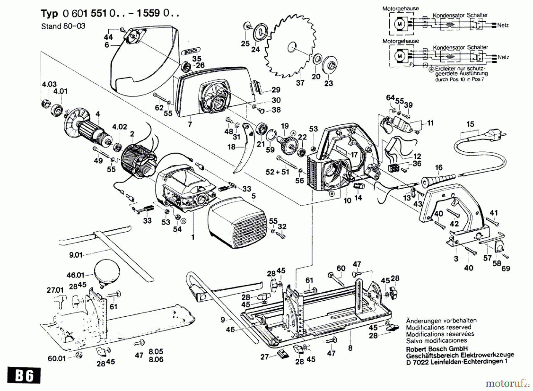  Bosch Werkzeug Handkreissäge GDC 42 Seite 1