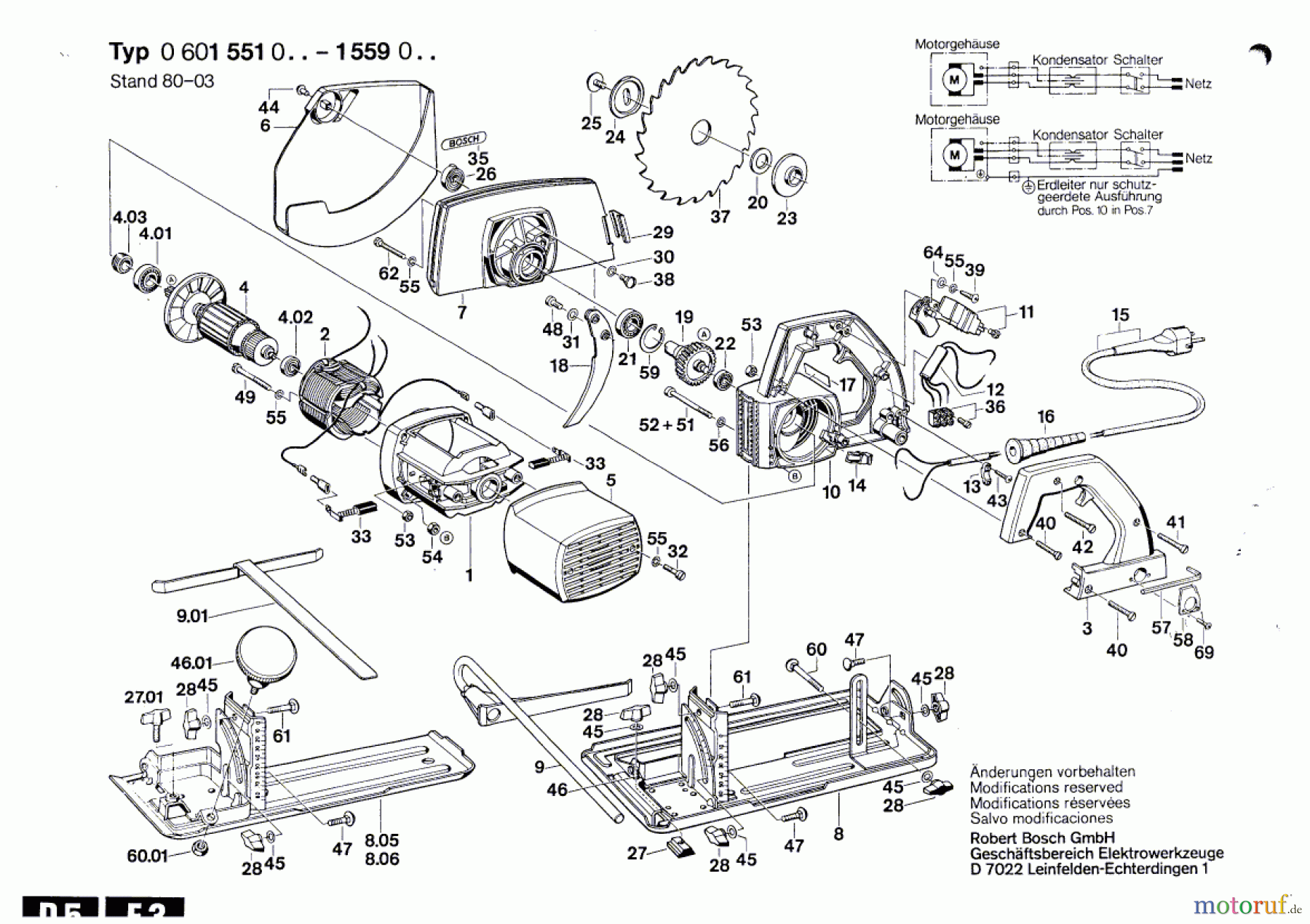  Bosch Werkzeug Handkreissäge ---- Seite 1