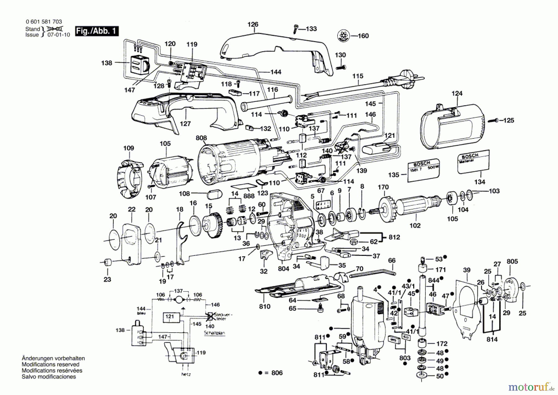  Bosch Werkzeug Pendelstichsäge ---- Seite 1