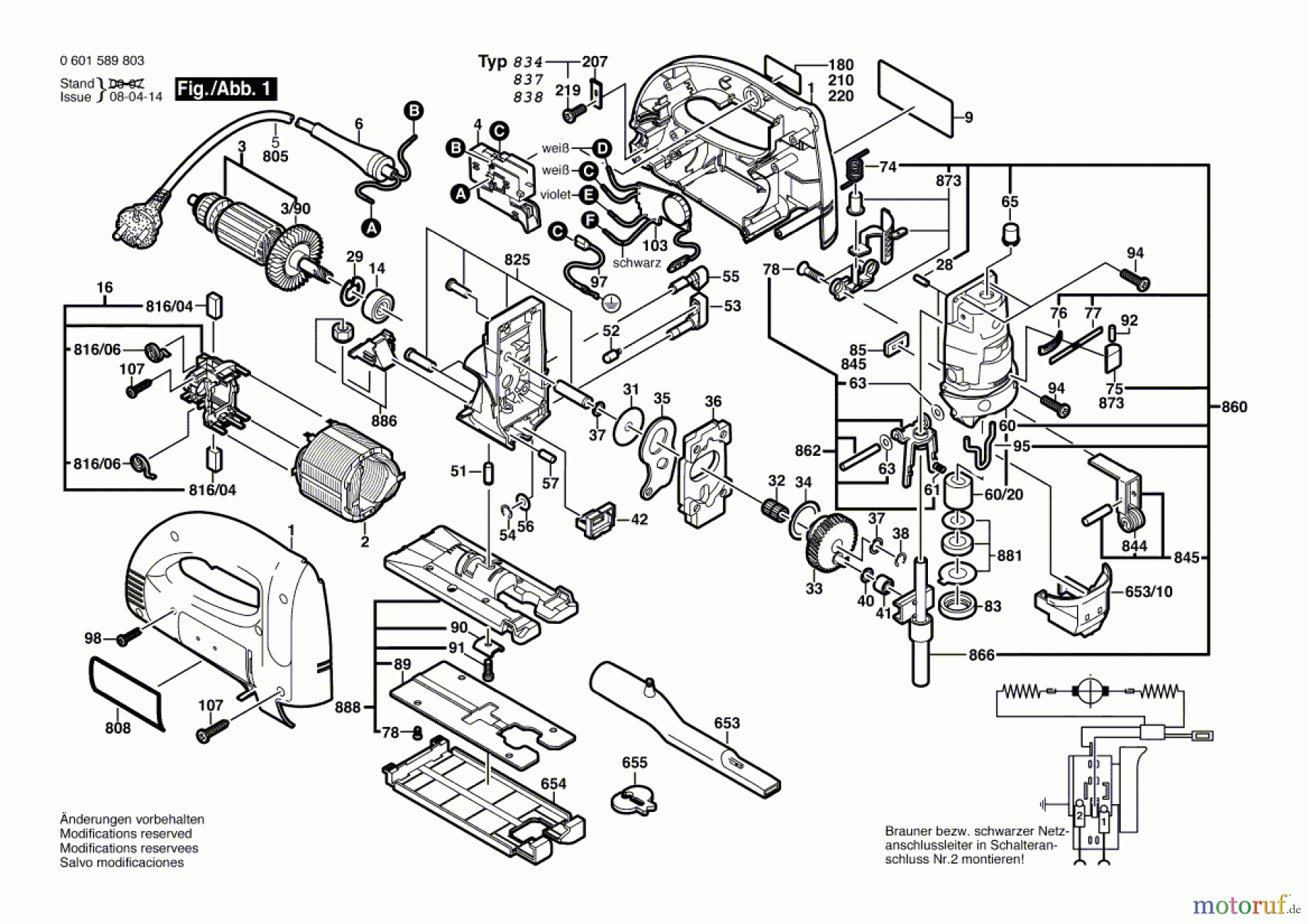  Bosch Werkzeug Stichsäge STP 110-EB Seite 1