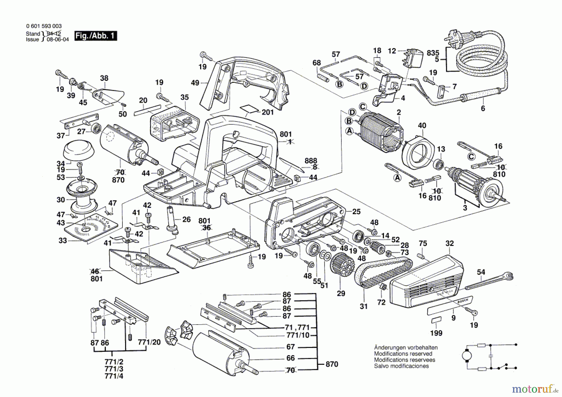  Bosch Werkzeug Handhobel GHO 31-82 Seite 1