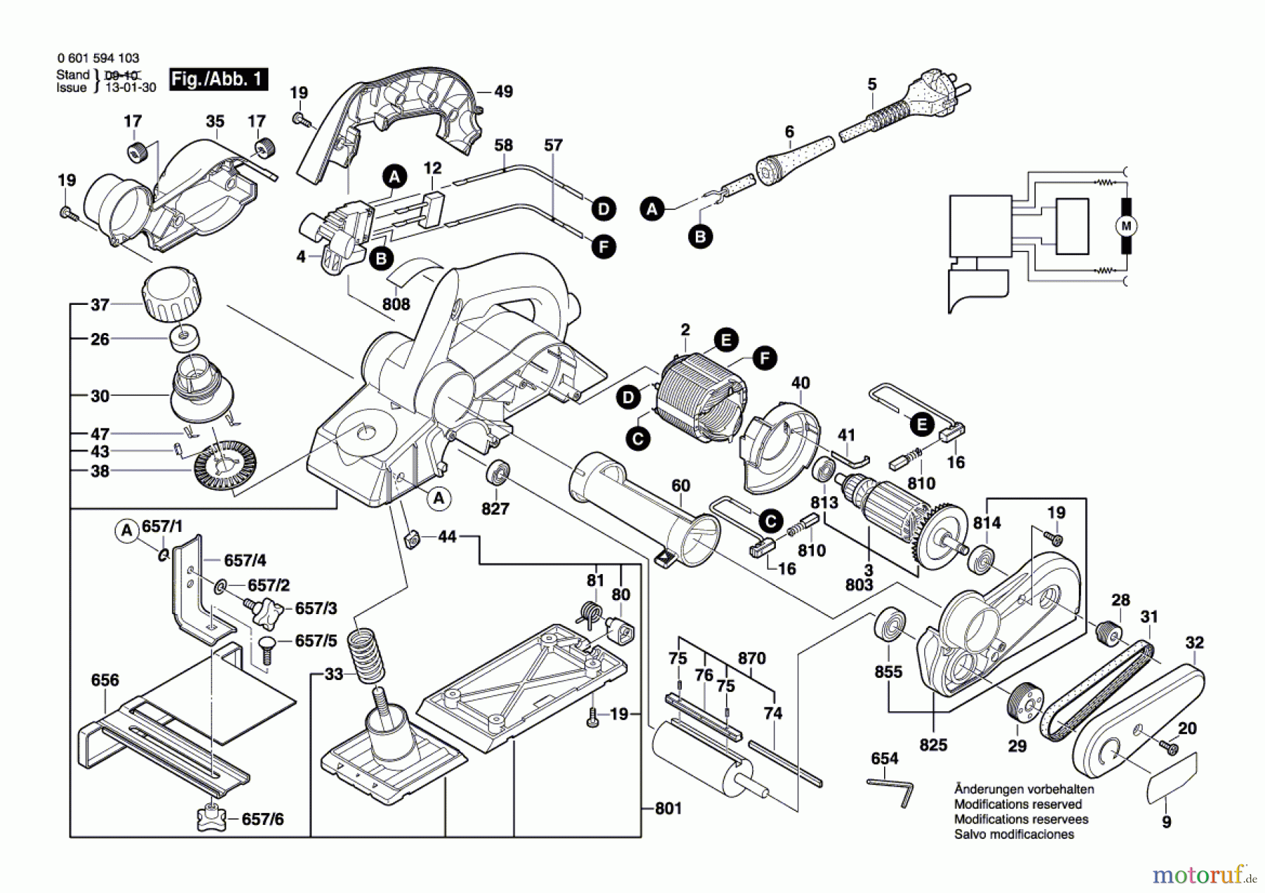  Bosch Werkzeug Handhobel GHO 26-82 Seite 1