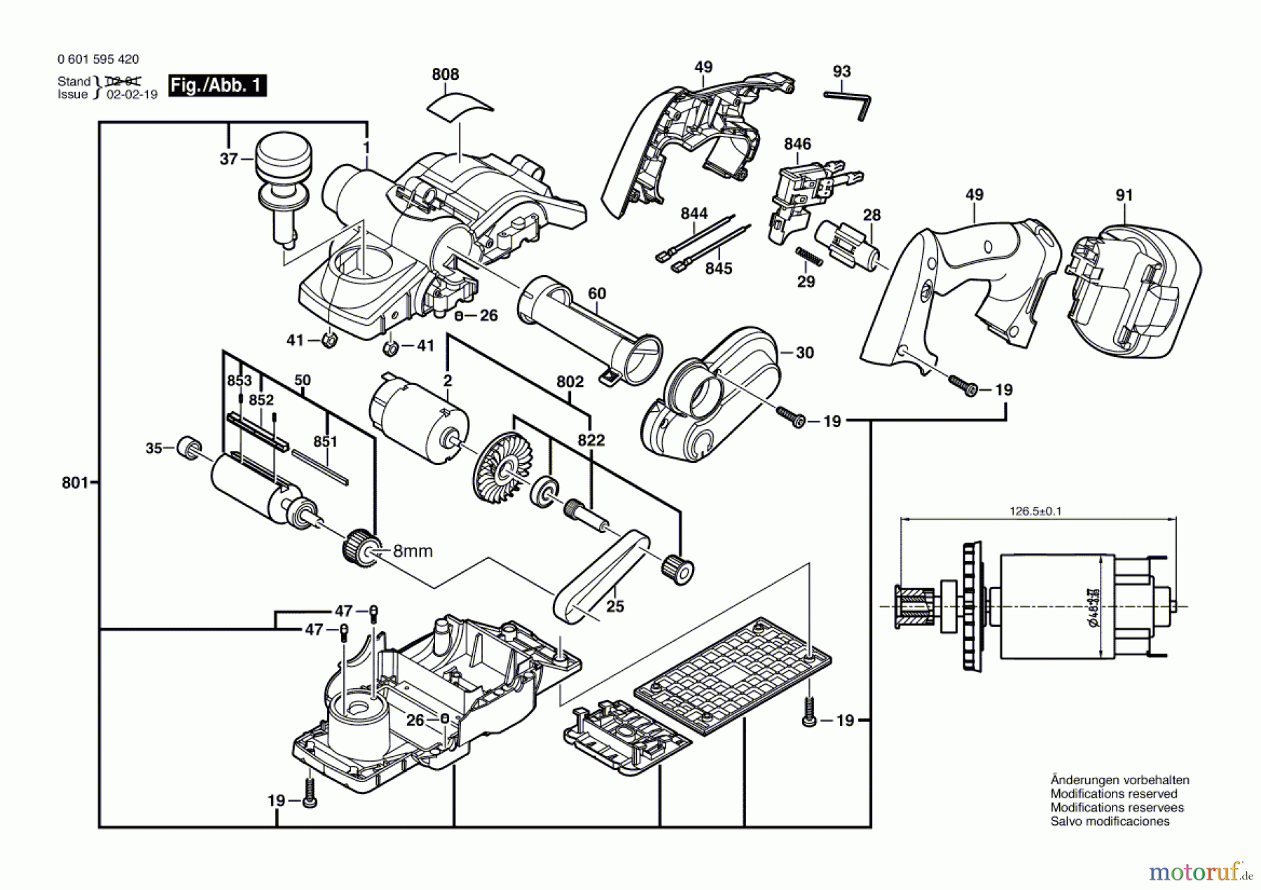  Bosch Werkzeug Handhobel GHO 14,4 V Seite 1