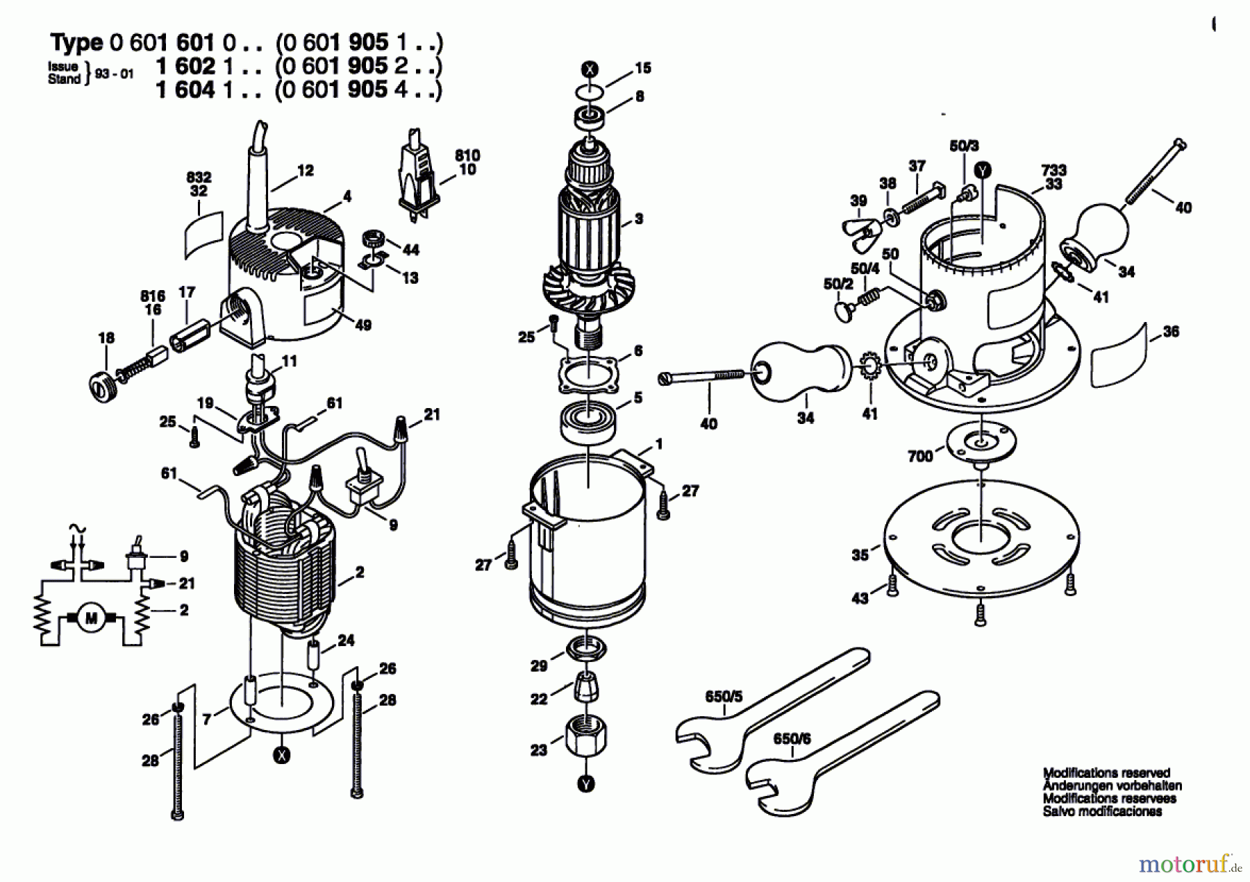  Bosch Werkzeug Oberfräse 19051 Seite 1