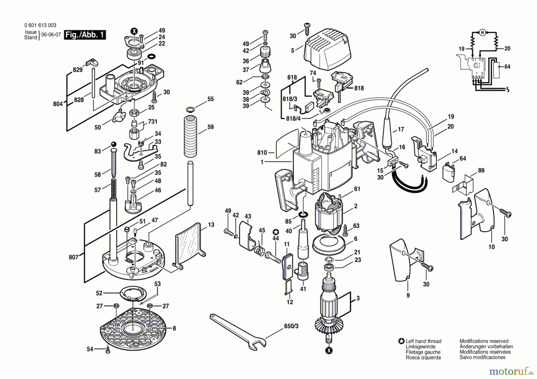  Bosch Werkzeug Gw-Oberfräse GOF 1200 A Seite 1