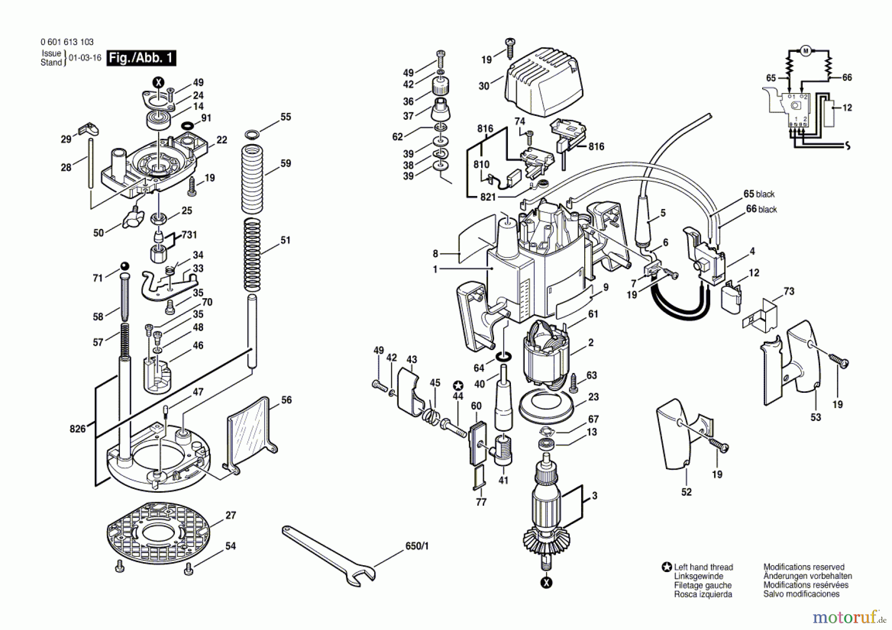  Bosch Werkzeug Gw-Oberfräse GOF 1200 Seite 1