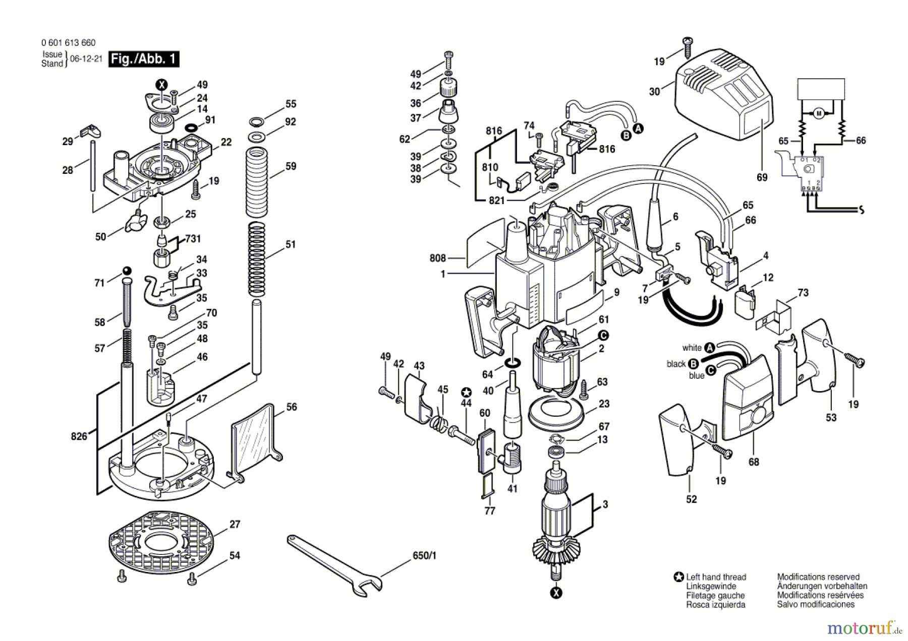  Bosch Werkzeug Oberfräse GOF 1300 CE Seite 1