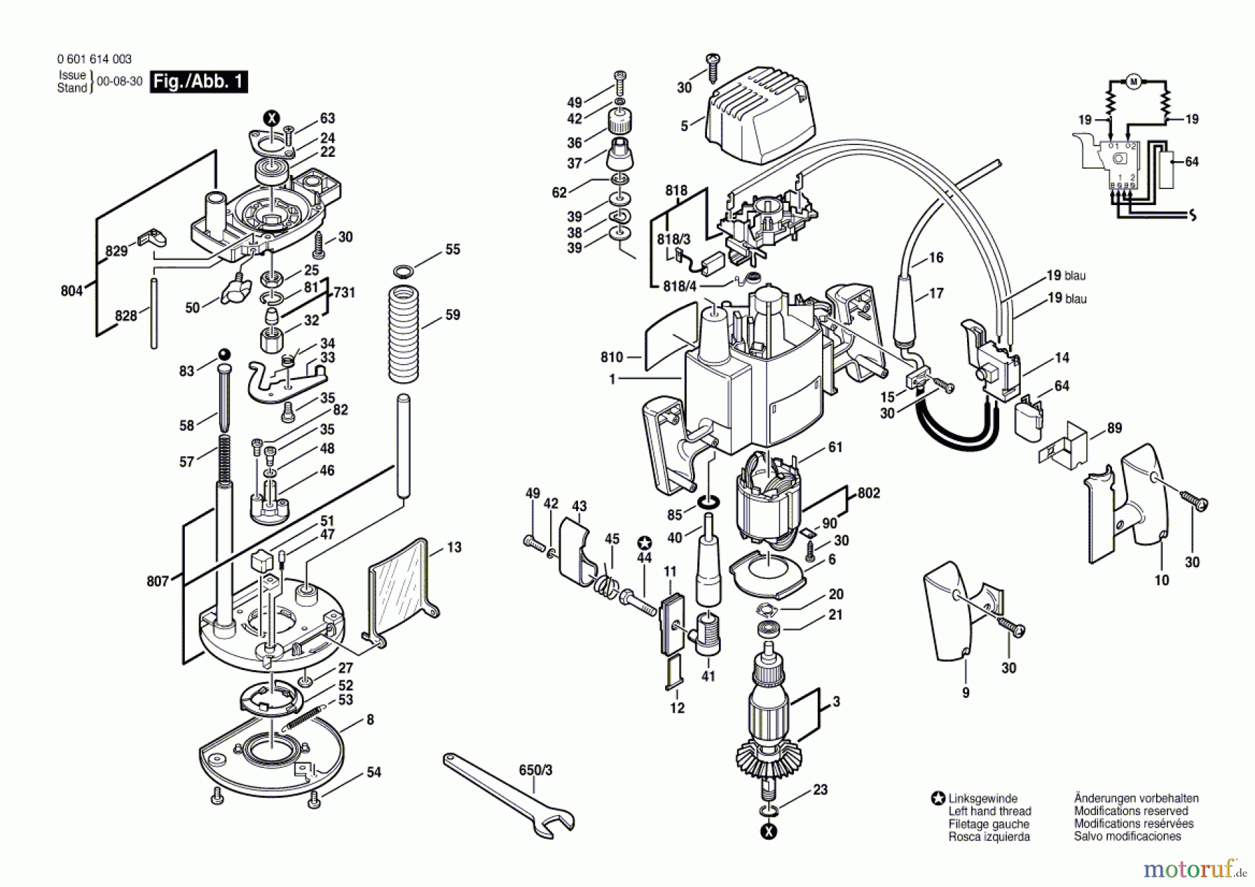  Bosch Werkzeug Gw-Oberfräse GOF 900 A Seite 1