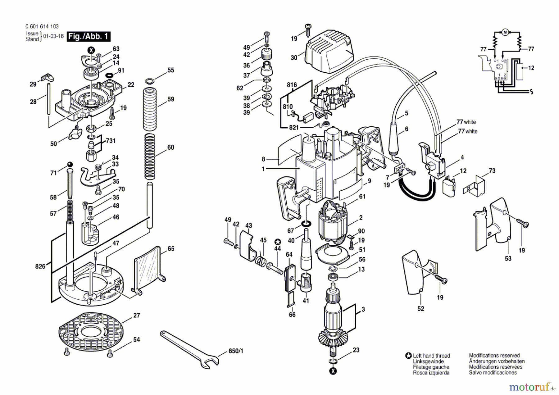  Bosch Werkzeug Gw-Oberfräse GOF 900 Seite 1