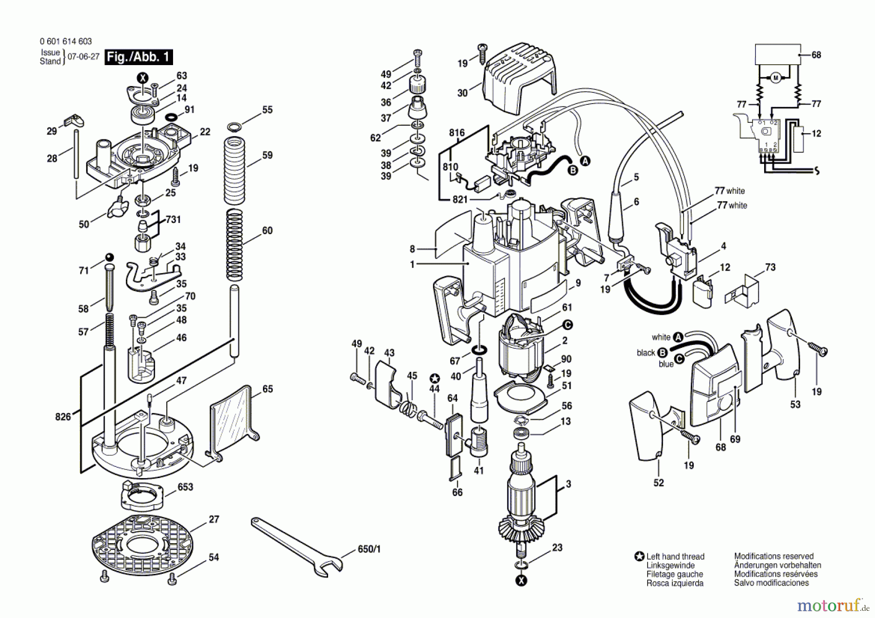  Bosch Werkzeug Gw-Oberfräse GOF 900 CE Seite 1