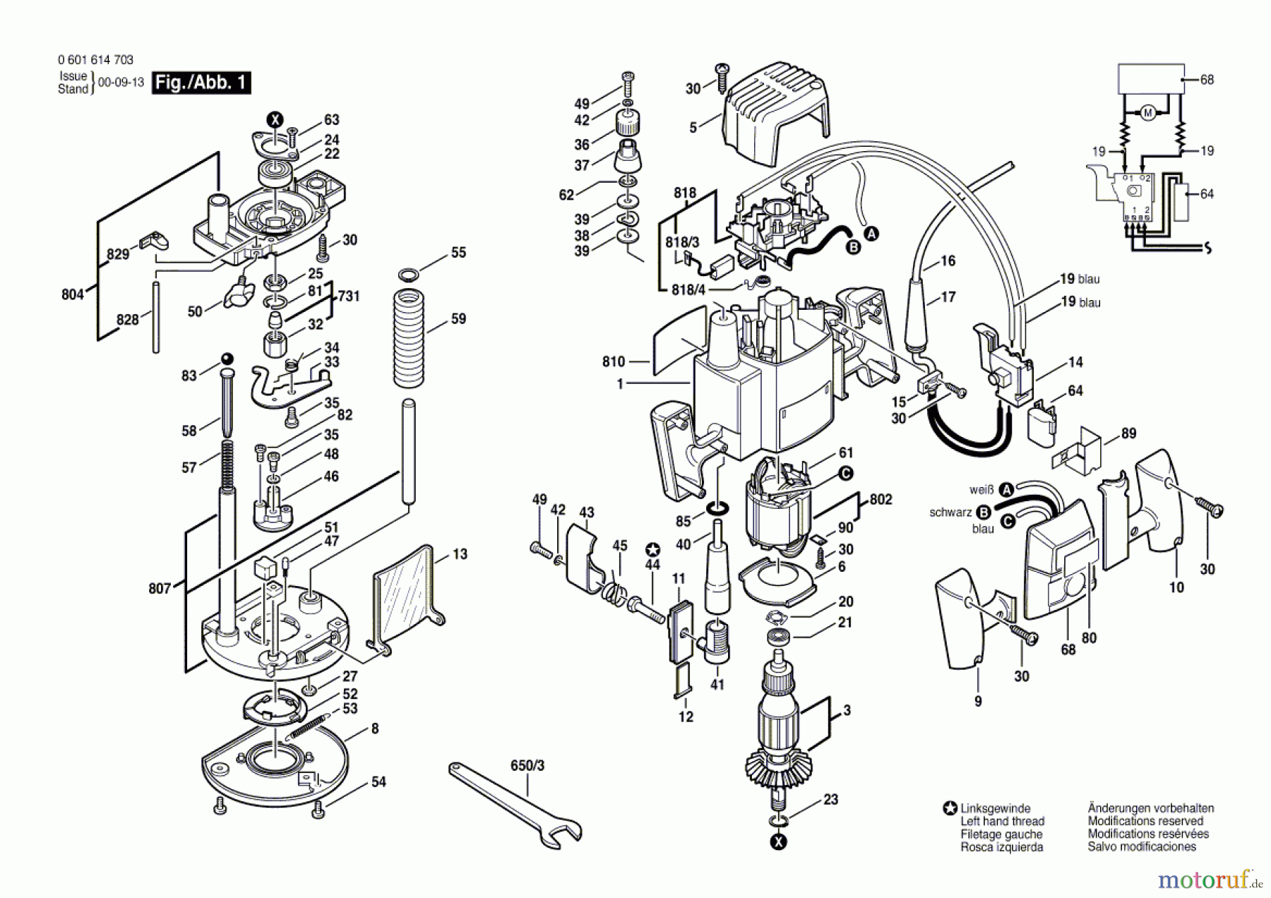  Bosch Werkzeug Gw-Oberfräse GOF 900 ACE Seite 1