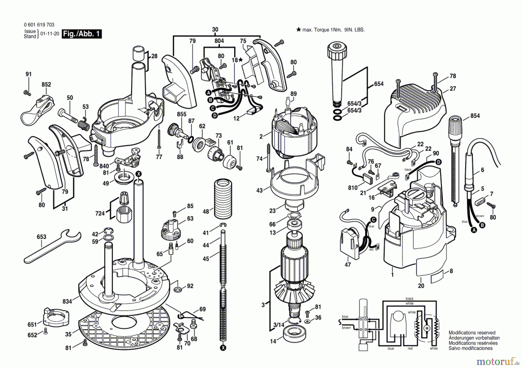  Bosch Werkzeug Oberfräse GOF 2000 CE Seite 1