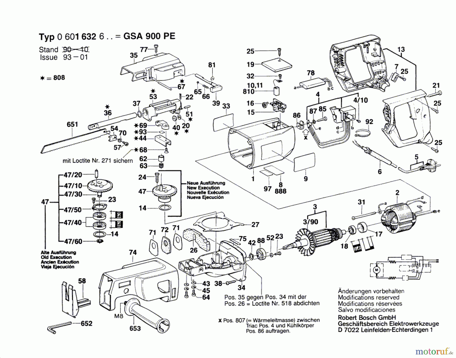  Bosch Werkzeug Säbelsäge GSA 900 PE Seite 1