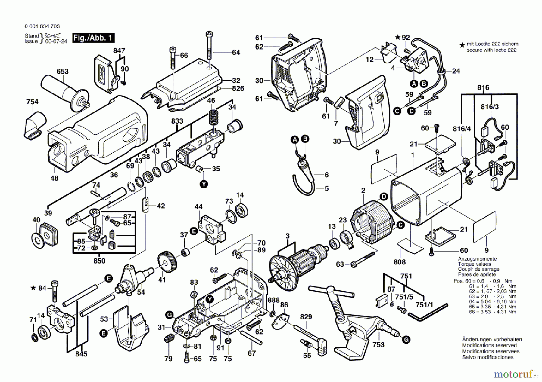 Bosch Werkzeug Säbelsäge BSA 1100 PE Seite 1