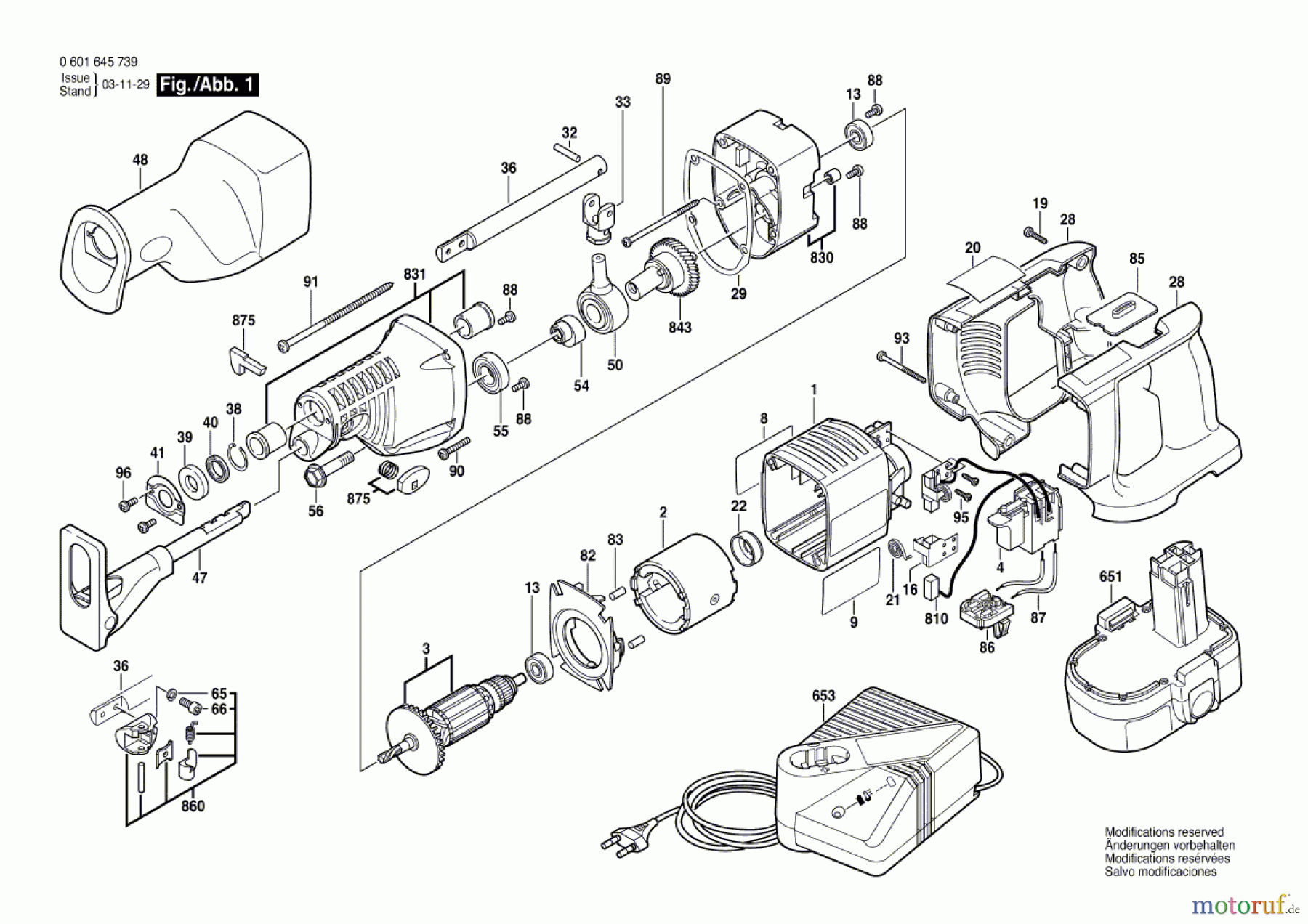  Bosch Werkzeug Säbelsäge GSA 24 VE Seite 1