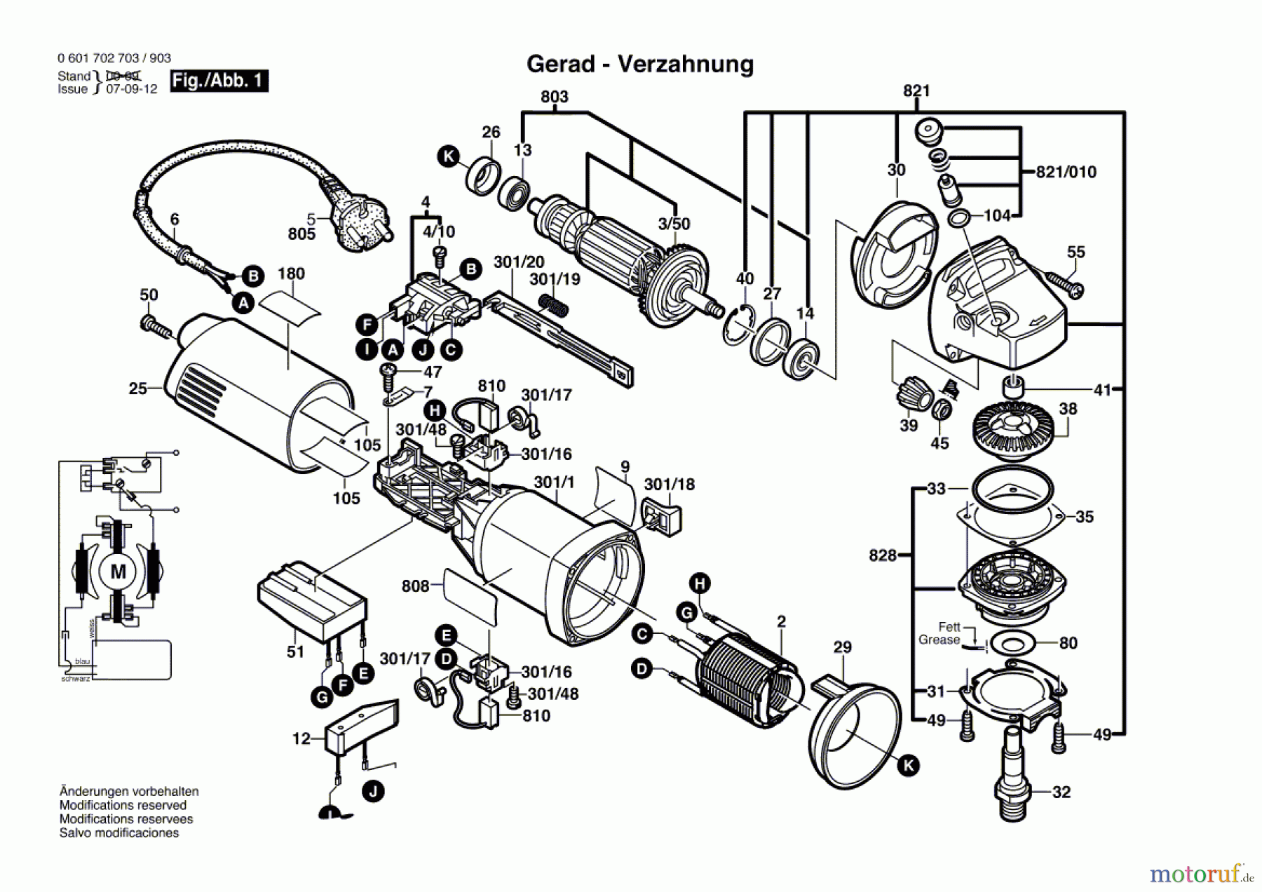  Bosch Werkzeug Winkelschleifer GWS 10-125 C Seite 1