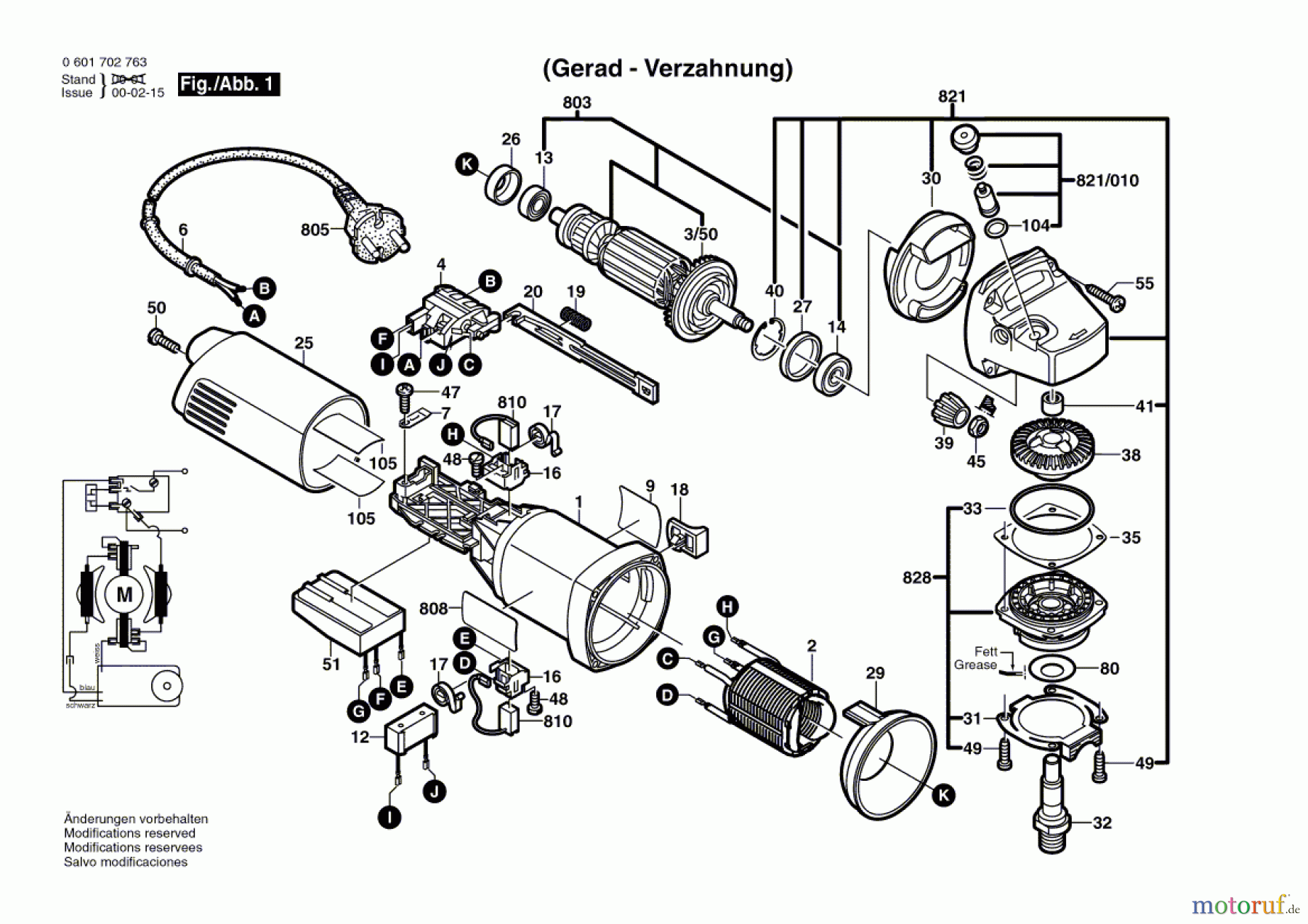  Bosch Werkzeug Winkelschleifer WKS 10-125 C Seite 1