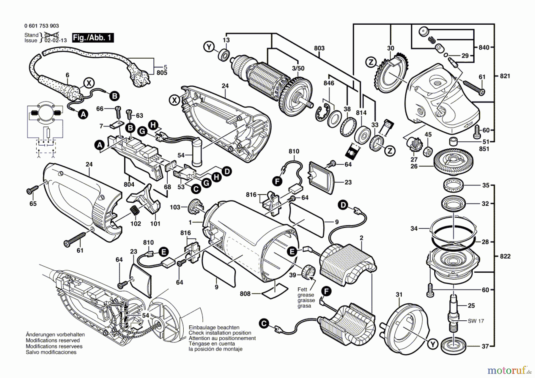  Bosch Werkzeug Winkelschleifer GWS 23-180 J Seite 1