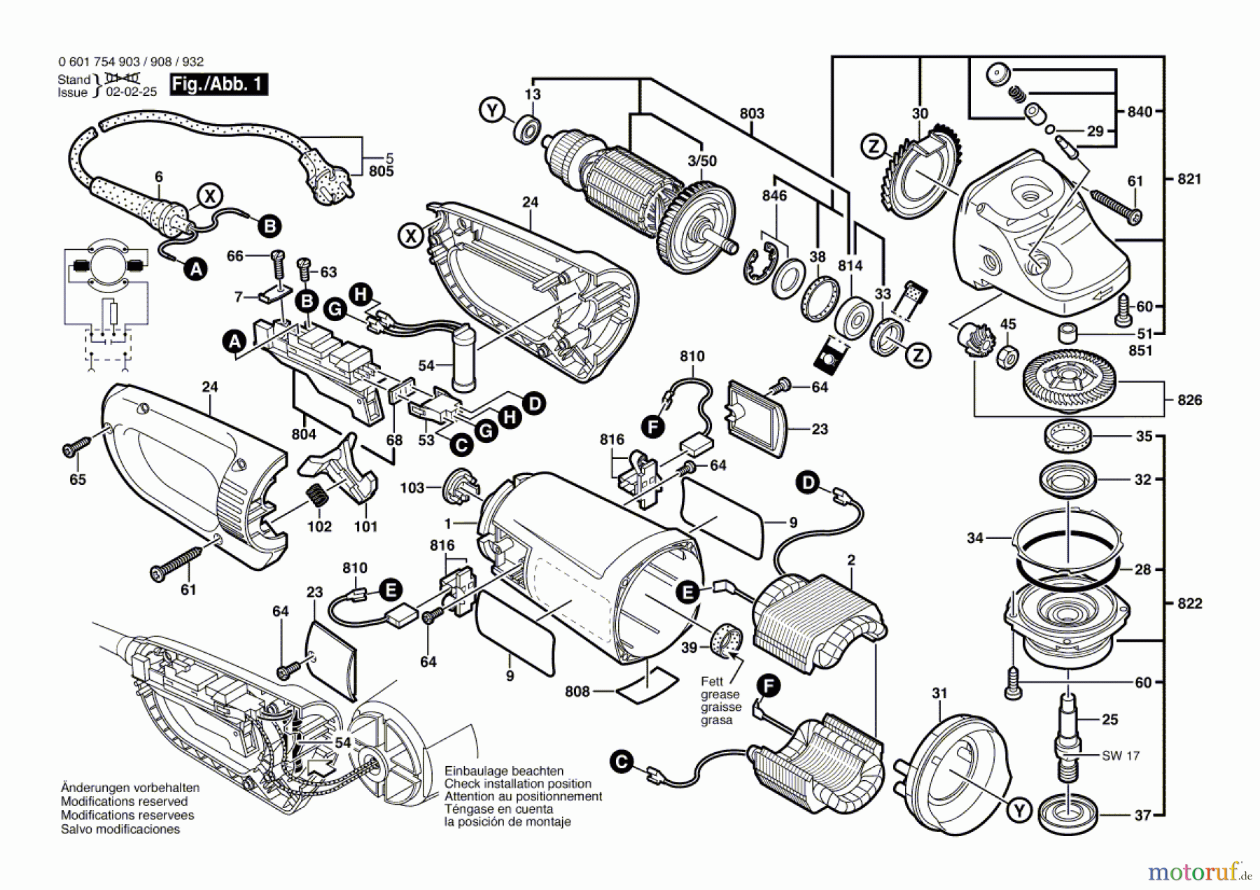  Bosch Werkzeug Winkelschleifer GWS 2300-23 J Seite 1