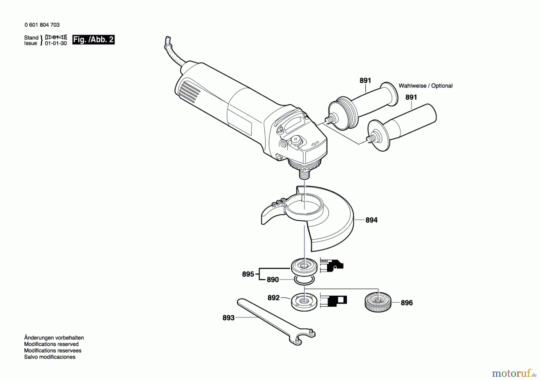  Bosch Werkzeug Winkelschleifer GWS 14-125C Seite 2