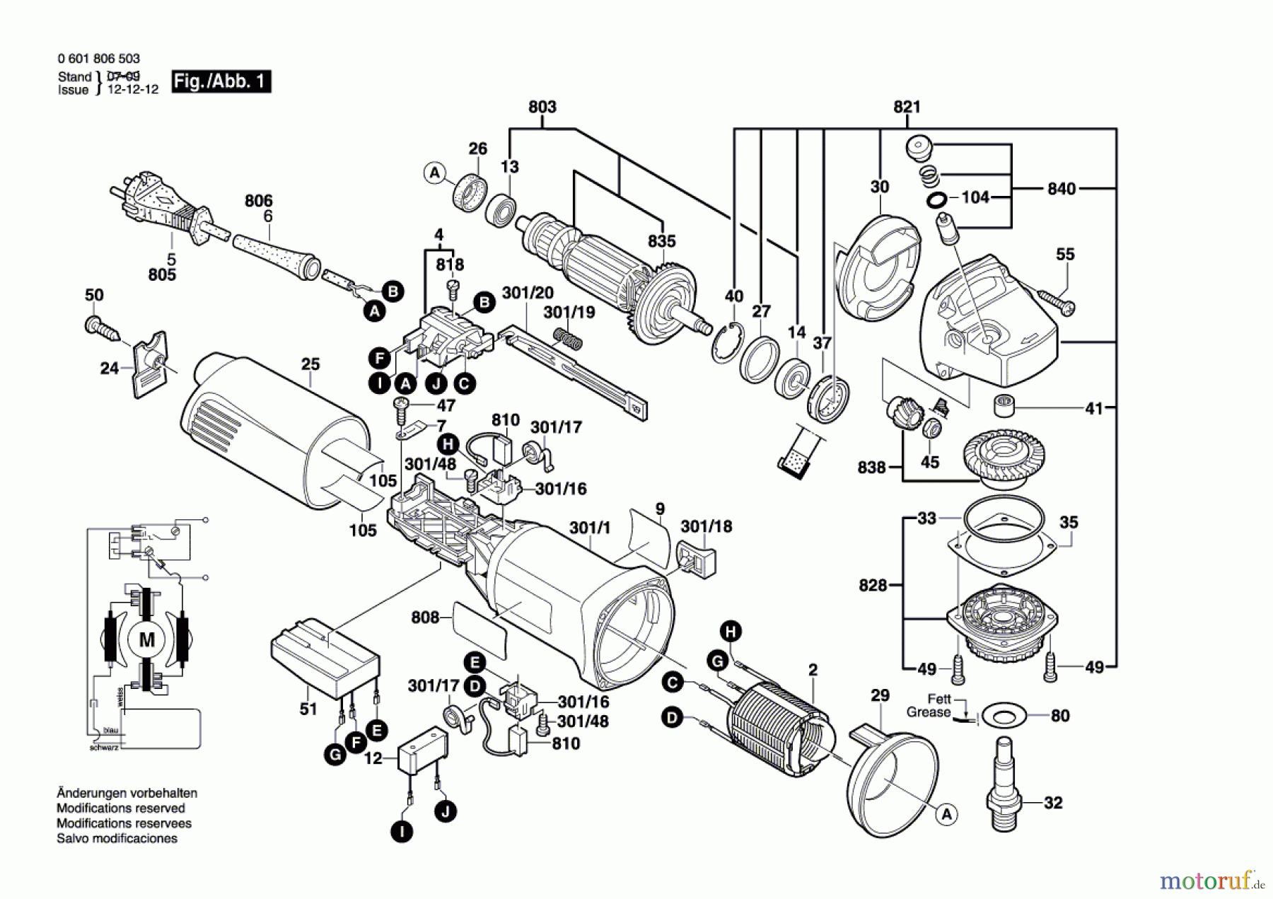  Bosch Werkzeug Winkelschleifer GWS 14-150C Seite 1