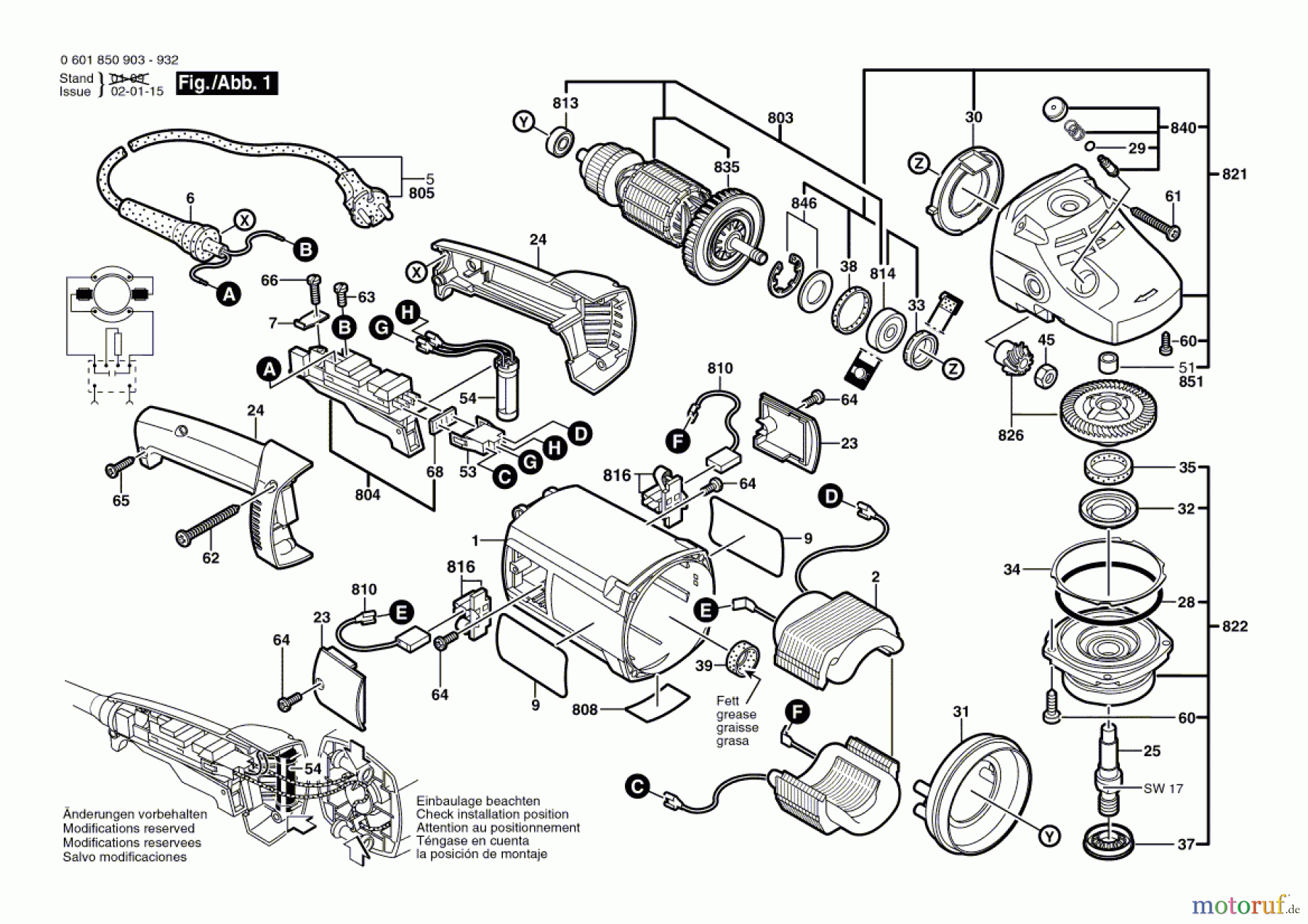  Bosch Werkzeug Winkelschleifer GWS 2000-23 JH Seite 1