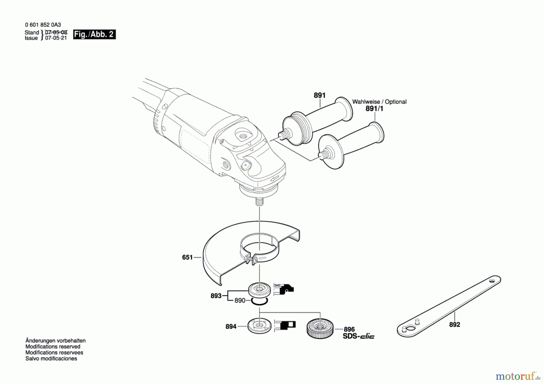  Bosch Werkzeug Winkelschleifer GWS 21-230 H Seite 2